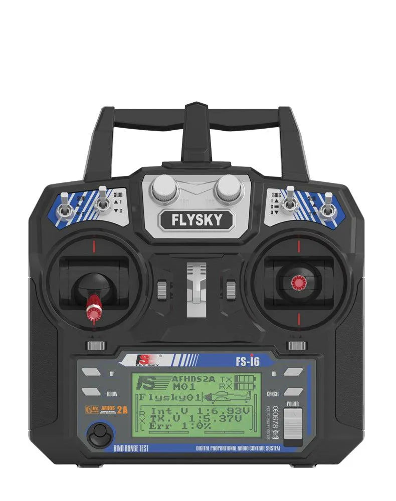 FlySky FS i6 2.4GHz 6CH AFHDS RC Radio Transmitter Without Receiver - Mode 2 for FPV Drones, RC Airplanes, Helicopters & Car Models - Perfect for Hobbyists and Beginners