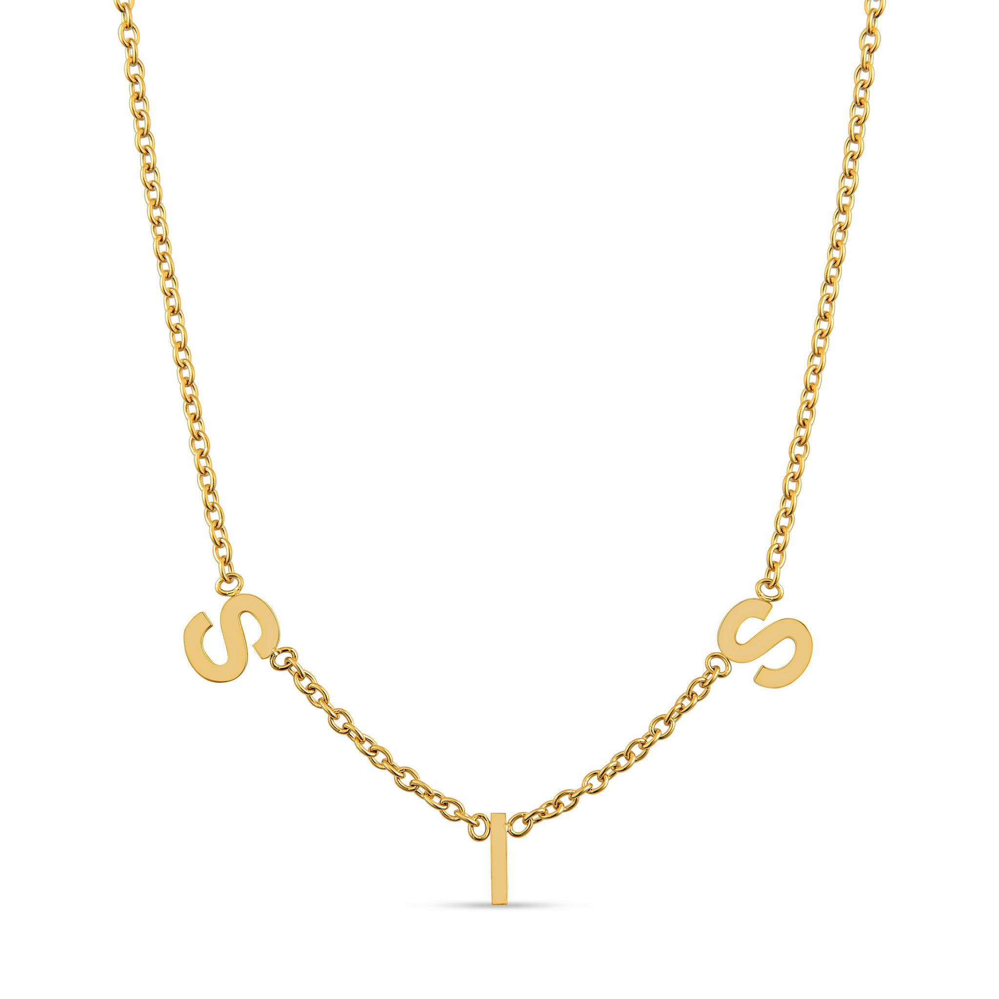 Personalized SIS Letter Necklace - Sterling Silver Initial Pendant for Women - Perfect Gift for Sister, Best Friend & Loved Ones - Ideal for Birthdays, Anniversaries & Special Occasions