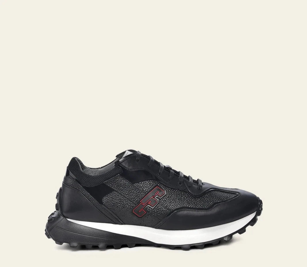 Men's Cuadra Black Casual Fashion Cowhide Leather Sneakers - Comfortable & Stylish for Everyday Wear, Work & Travel