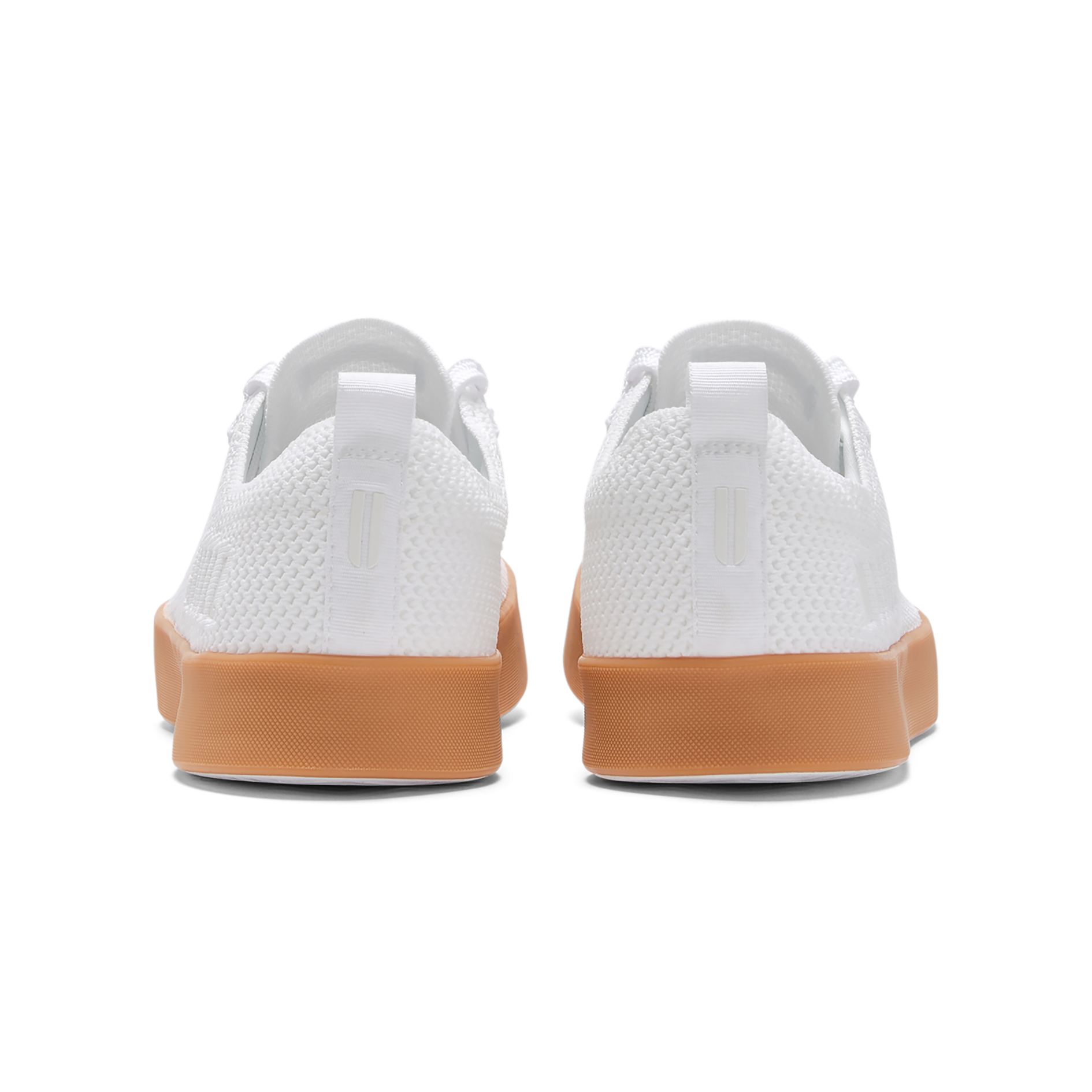 Men's White Gum Sole Knit Sneakers - Casual Comfortable Shoes for Walking, Running & Everyday Wear