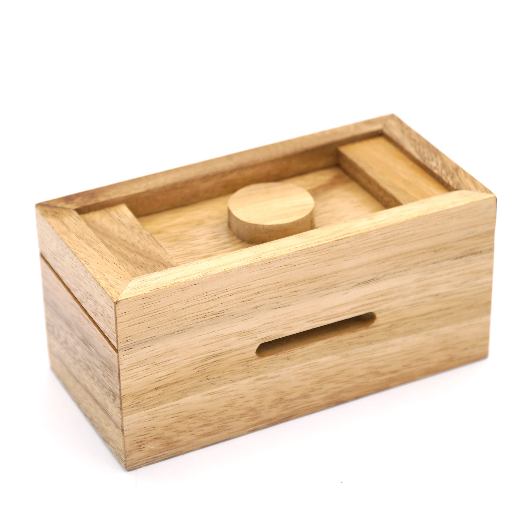 BSIRI Ziggurat Wooden Puzzle Box with Hidden Compartments - Brain Teaser Secret Chest for Money, Jewelry & Gifts | 3D Lock Box for Home Decor, Escape Room Games & Unique Present Ideas