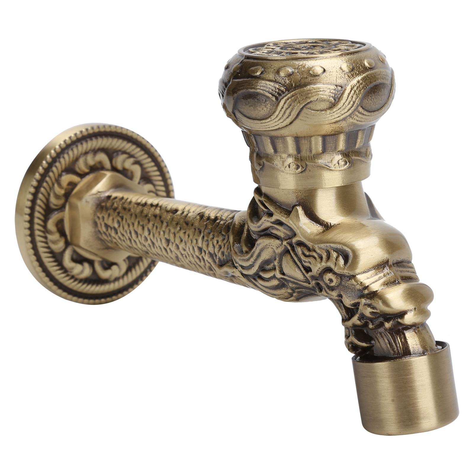 Alvinlite European Wall Mounted Water Faucet - G1/2 Classic Brass Single Cold Water Tap for Bathroom & Washing Machine | Durable Brass Construction, Easy Installation | Perfect for Modern Homes, Laundry Rooms & Utility Areas