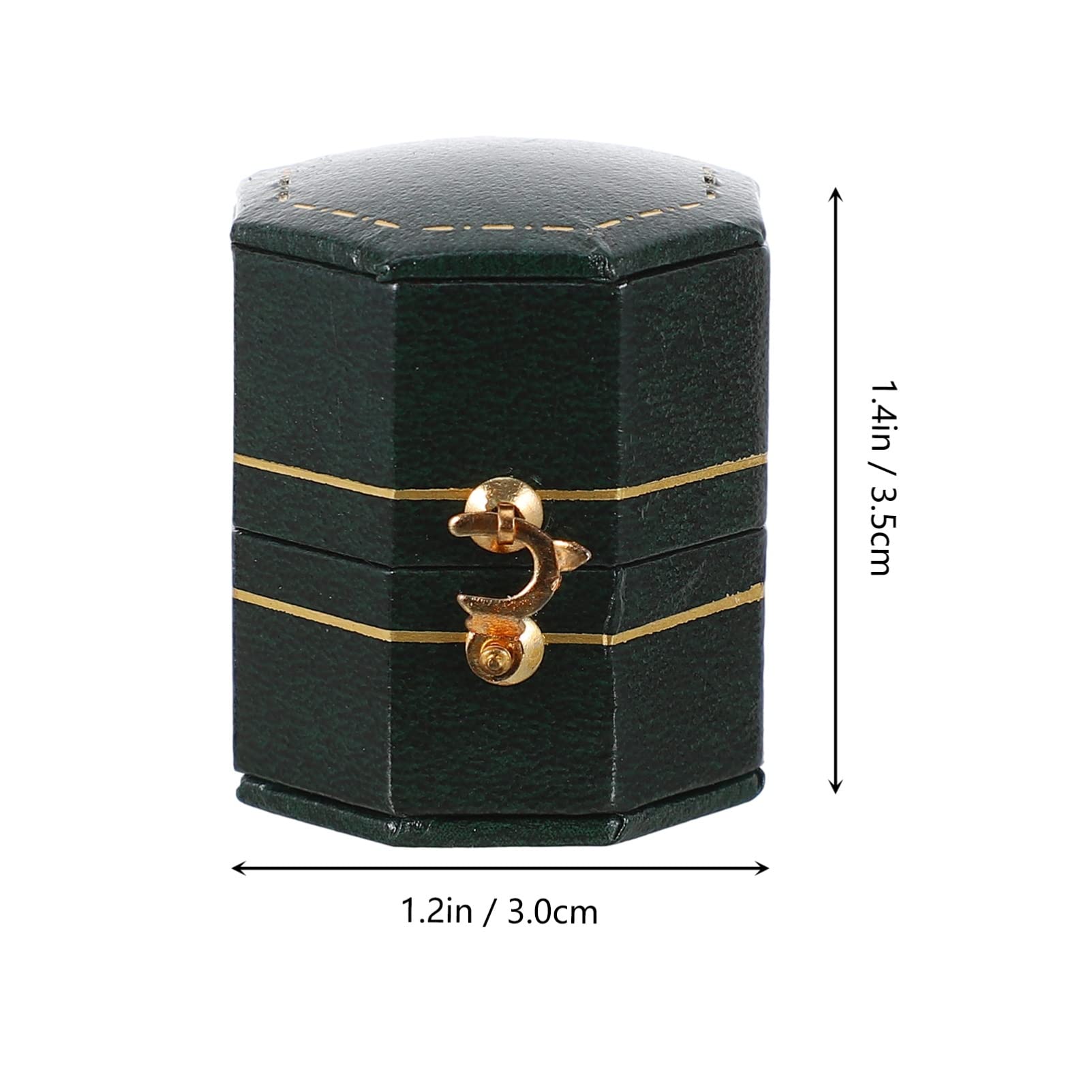 Vintage Jewelry Ring Box - Handmade Wedding Ring Holder for Engagement & Travel Storage