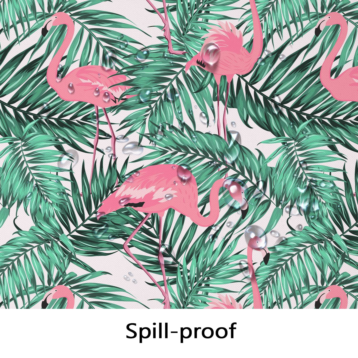 Bnejvif Flamingo Oval Tablecloth - Pink Floral Waterproof Wrinkle-Free Table Cover for 60x84 Inch Oval Tables | Perfect for Summer Parties, Outdoor Dining & Picnics