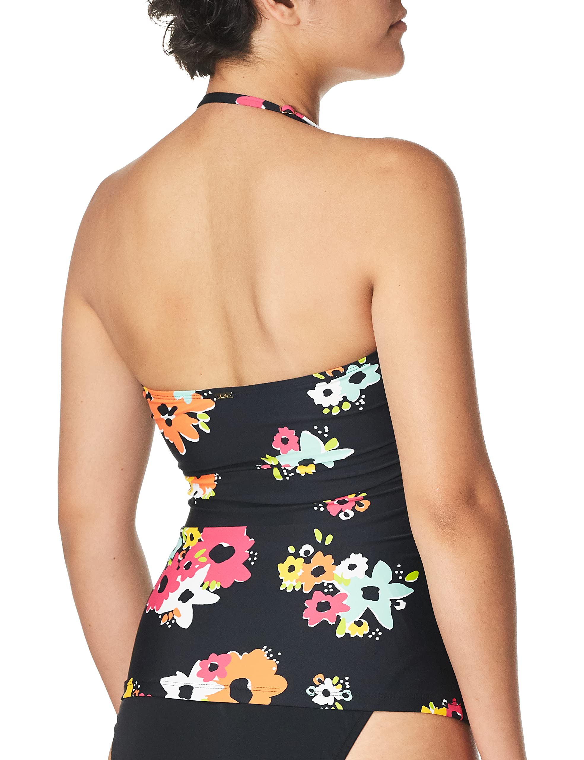 Anne Cole Textured Twist Front Bandeau Tankini Top with Cutout - Stylish Swimwear for Women, Perfect for Pool, Beach & Summer Vacations