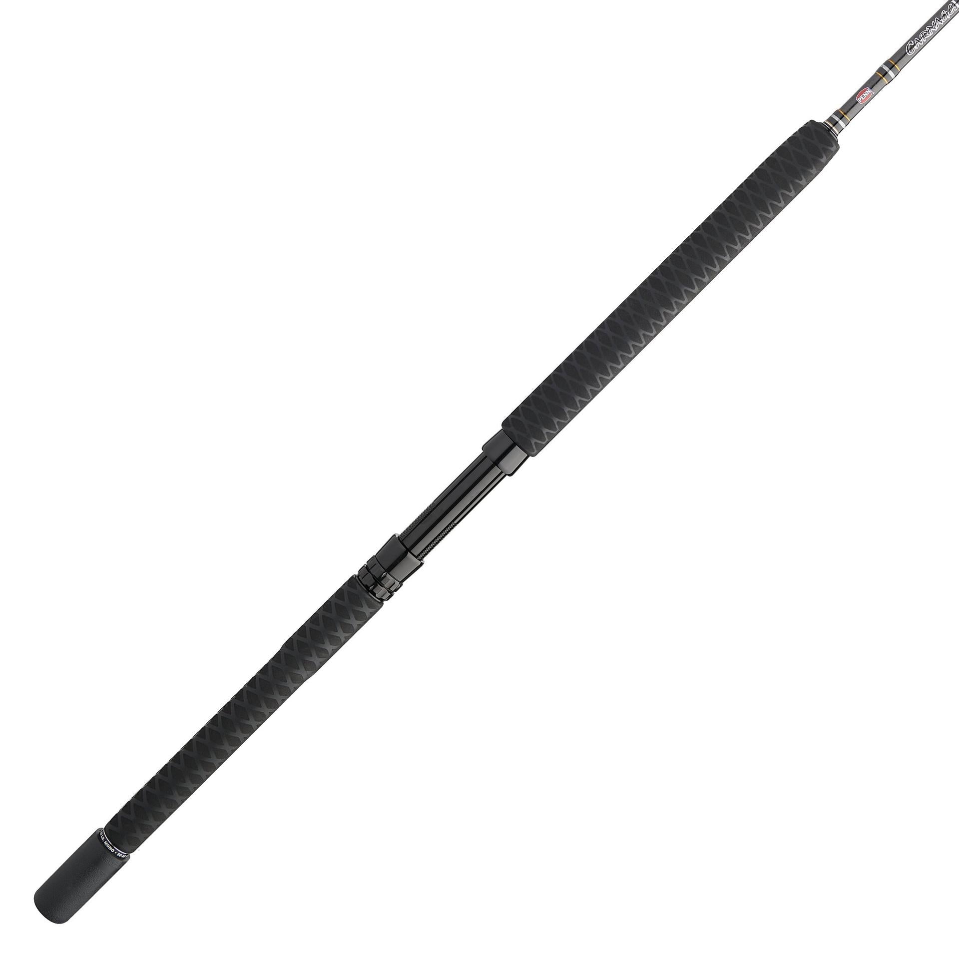Carnage® III Conventional Boat Rod - Heavy Duty Saltwater Fishing Rod for Offshore & Inshore Angling - Perfect for Deep Sea, Pier, and Charter Boat Fishing