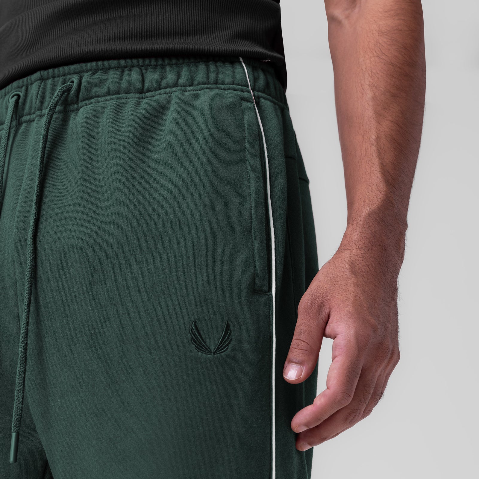 Herringbone Terry Snap Button Sweatshirt - Men's Casual Pullover Hoodie (Forest Green) | Soft & Comfortable for Everyday Wear, Gym, and Outdoor Activities
