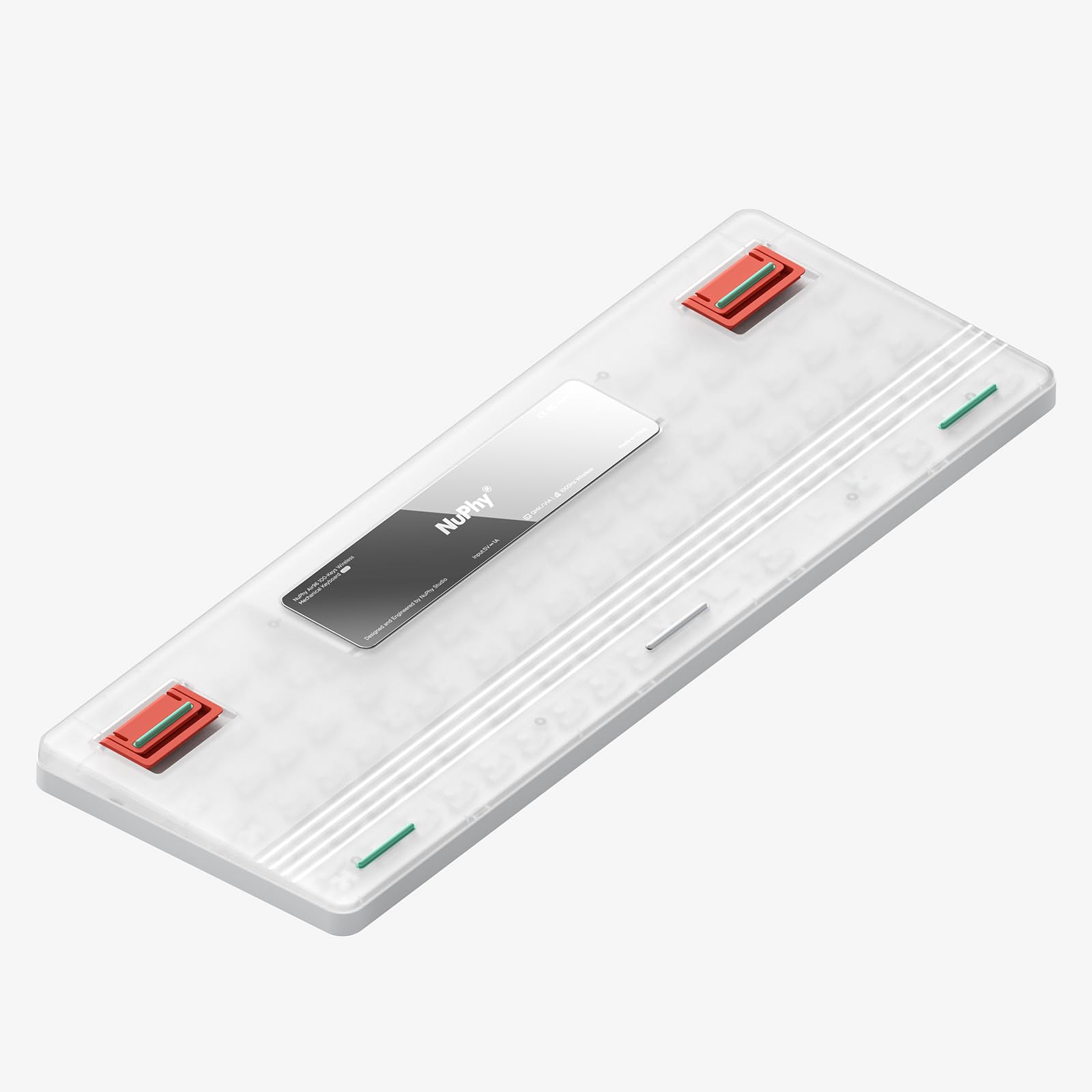 Nuphy Air96 V2 Wireless Low Profile Mechanical Keyboard - 100 Keys Compact Gaming Keyboard with Bluetooth 5.1, 2.4G & Wired Connectivity for PC, Laptop, Windows & Mac (White, Gateron Cowberry Switch) - Perfect for Office Work, Gaming & Programming