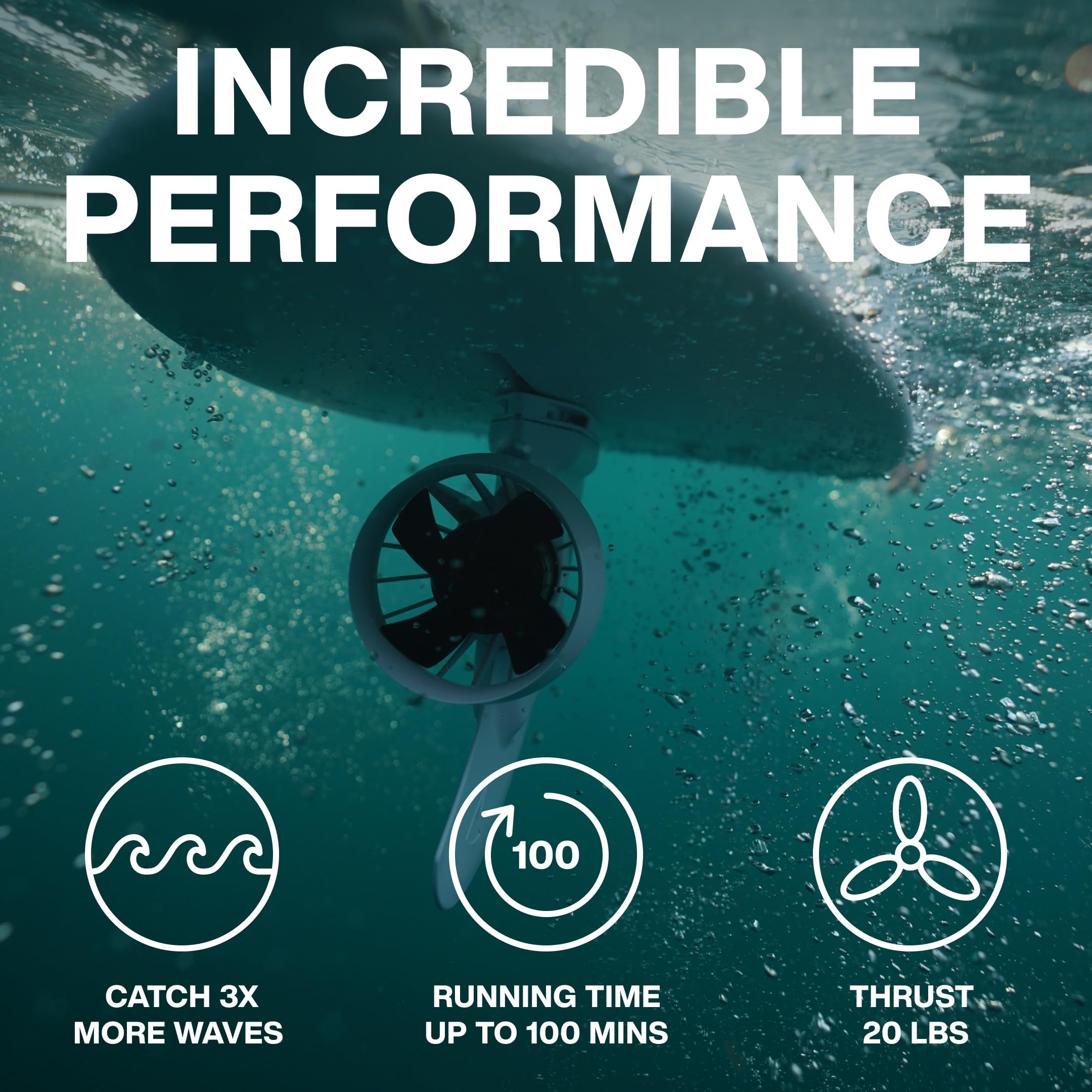 Boost Fin - Lightweight Electric Motor Fin for Surfboards, SUPs & Kayaks | Compact & Durable Remote Control Propulsion System | Perfect for Surfing, Fishing & Water Sports Adventures