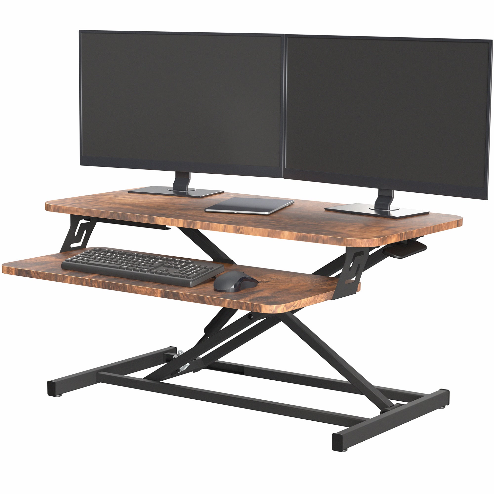 Adjustable Standing Desk Converter - Ergonomic Sit Stand Workstation for Home & Office - Perfect for Laptop & Computer Use