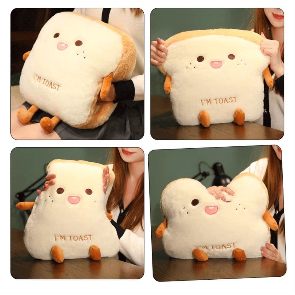 Adorable Toast Sliced Bread Plush Pillow - Soft Food-Shaped Couch Cushion for Home Decor, Bedroom & Living Room | Perfect for Cozy Naps, Anime Lovers & Kawaii Room Decoration