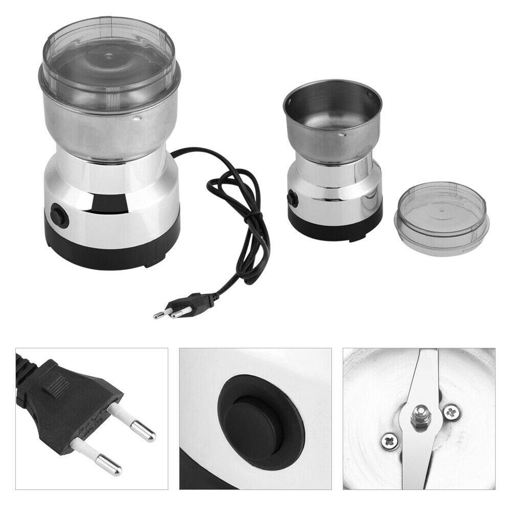 Premium Electric Stainless Steel Coffee Bean Grinder for Home Use - Compact & Durable Coffee Accessory with EU Plug (AU Plug Available) - Perfect for Espresso, French Press & Pour Over Brewing
