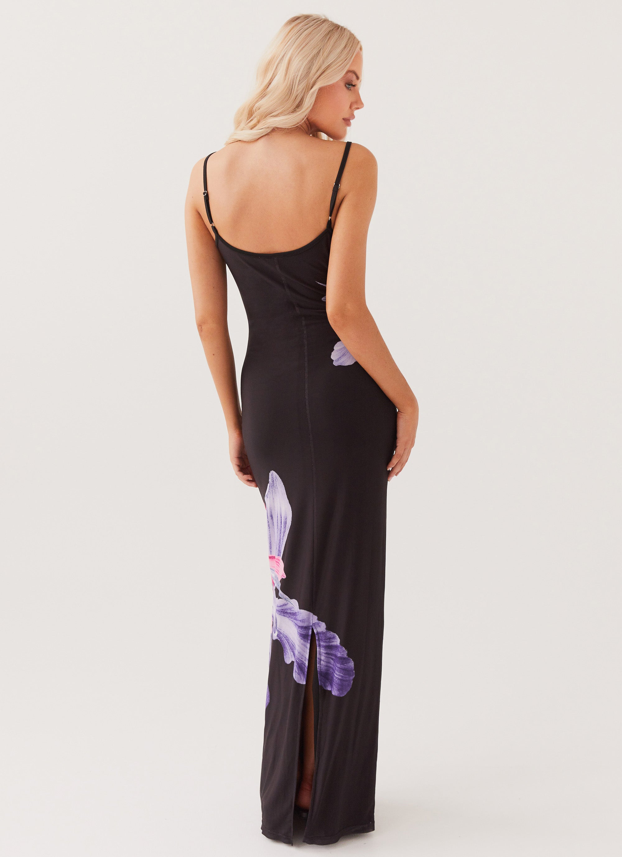 Bad News Mesh Maxi Dress - Black Tulip | Sexy Gothic Lace Long Dress for Women | Perfect for Halloween, Parties & Night Out