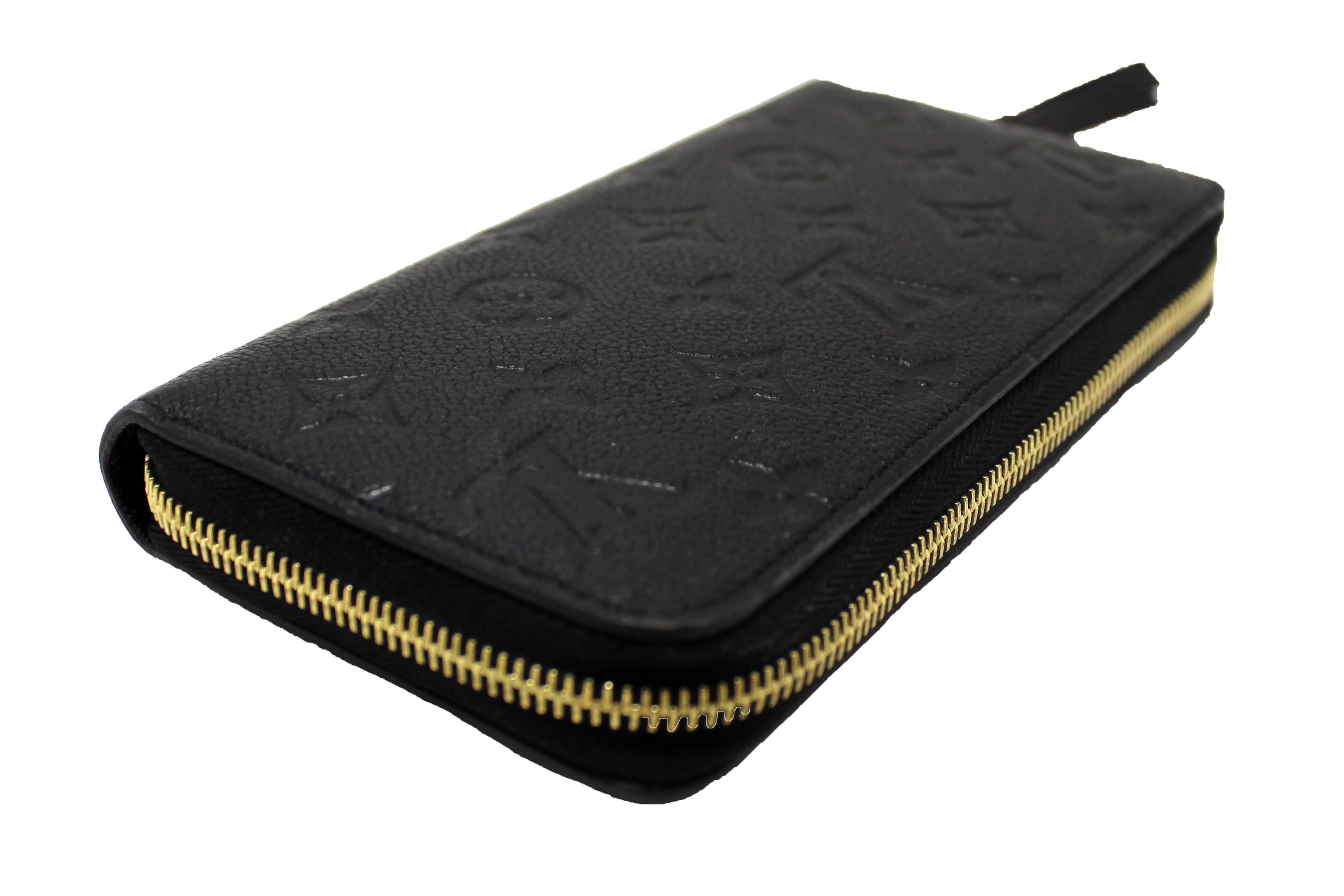 Authentic Louis Vuitton Black Monogram Empreinte Leather Zippy Wallet for Women - Luxury Designer Wallet with Multiple Card Slots & Coin Pocket - Perfect for Everyday Use, Travel & Gift Giving