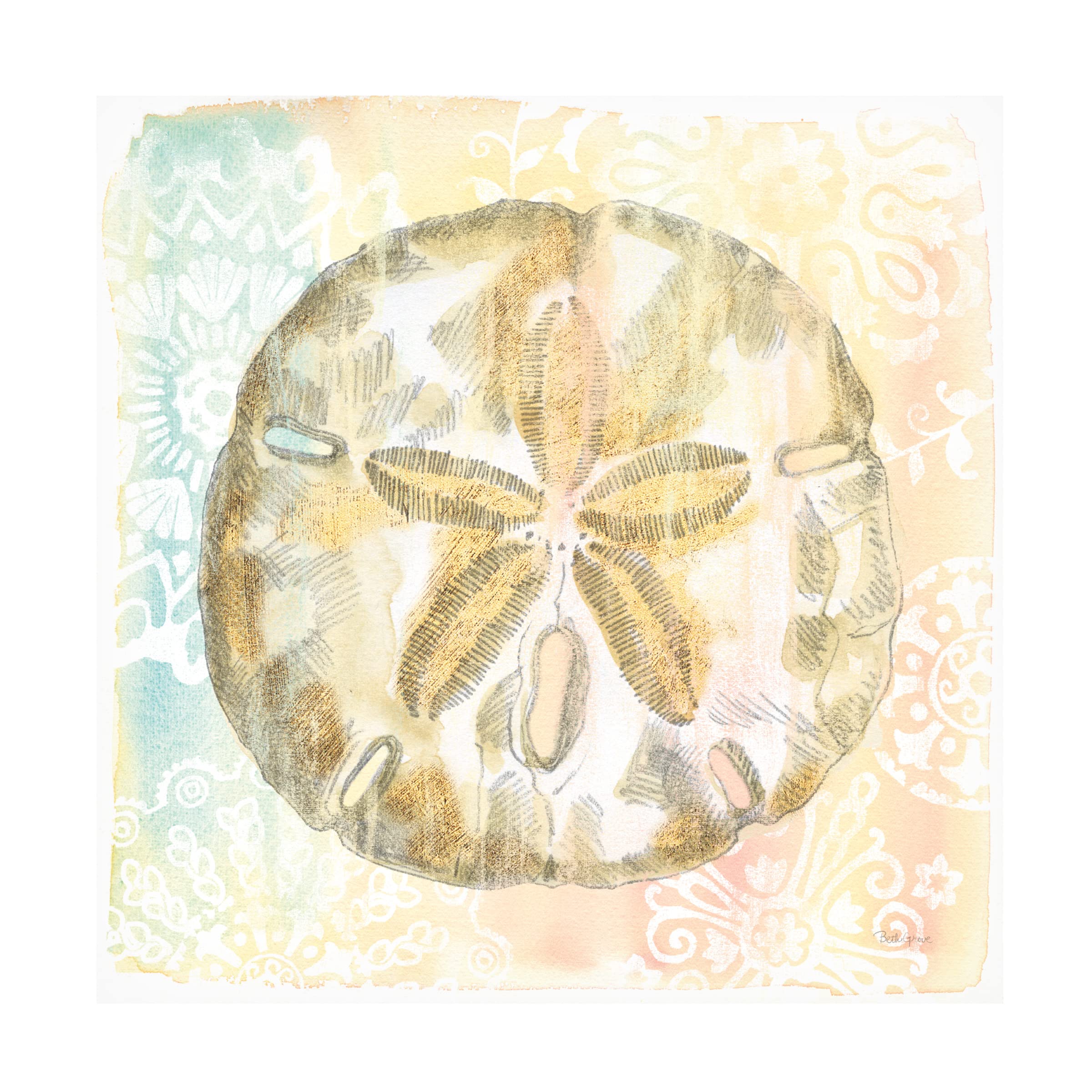 Beth Grove 'Golden Treasures VII' Canvas Wall Art Print - Premium Home Decor for Living Room, Bedroom & Office | Trademark Fine Art Collection