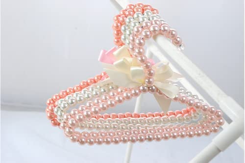 Pink Bowknot Faux Pearl Clothes Hangers for Kids, Women & Baby - 3 Pack | Durable Hooks for Wardrobe, Closet & Nursery Organization | Perfect for Hanging Dresses, Blouses & Baby Clothes