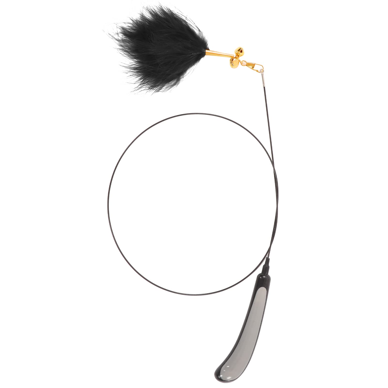 HEEPDD Interactive Cat Feather Toy with Long Steel Wire Stick - Fun Teaser Wand for Indoor Play, Exercise & Bonding with Your Kitten or Adult Cat