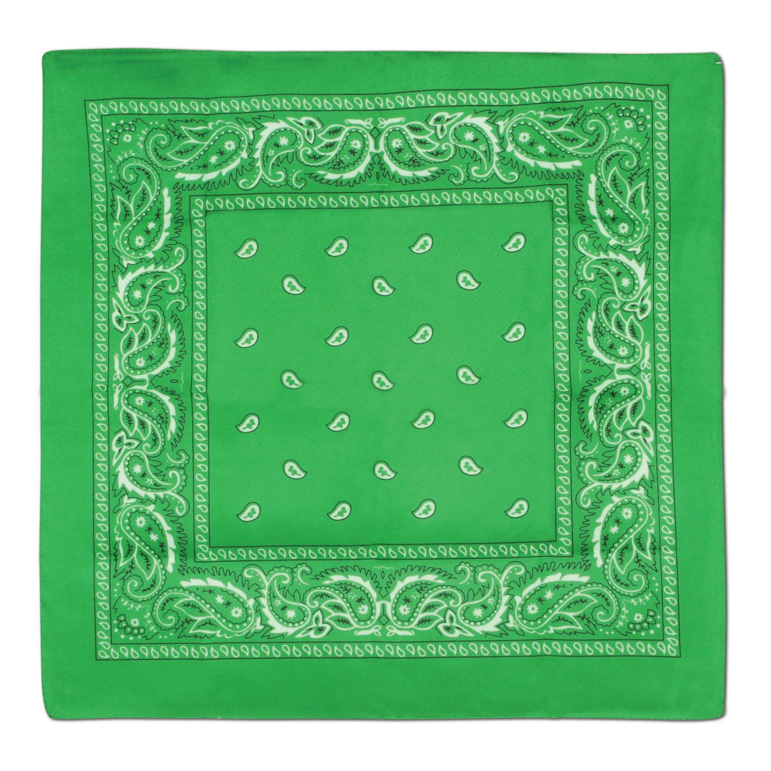 12 Pack Green Bandanas - Premium Cotton Bandanas for Men, Women & Kids - Perfect for Outdoor Activities, Sports, Parties & Fashion Accessories