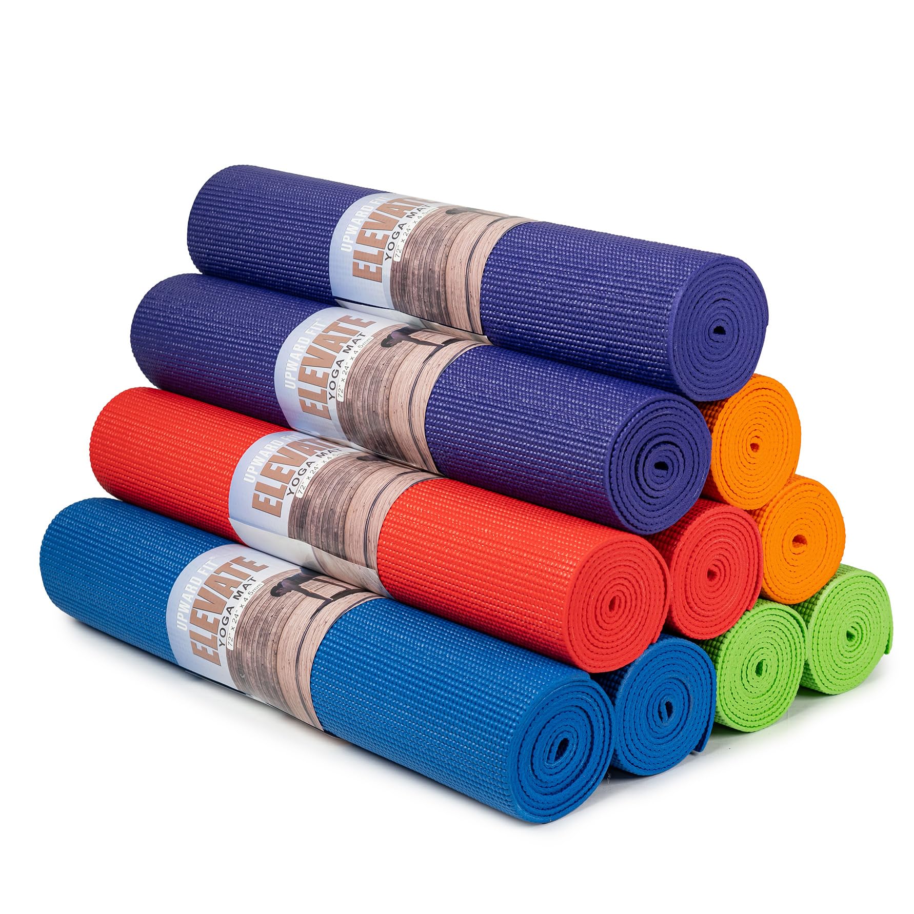 Premium Non-Slip Yoga Mats - 10 Pack (72