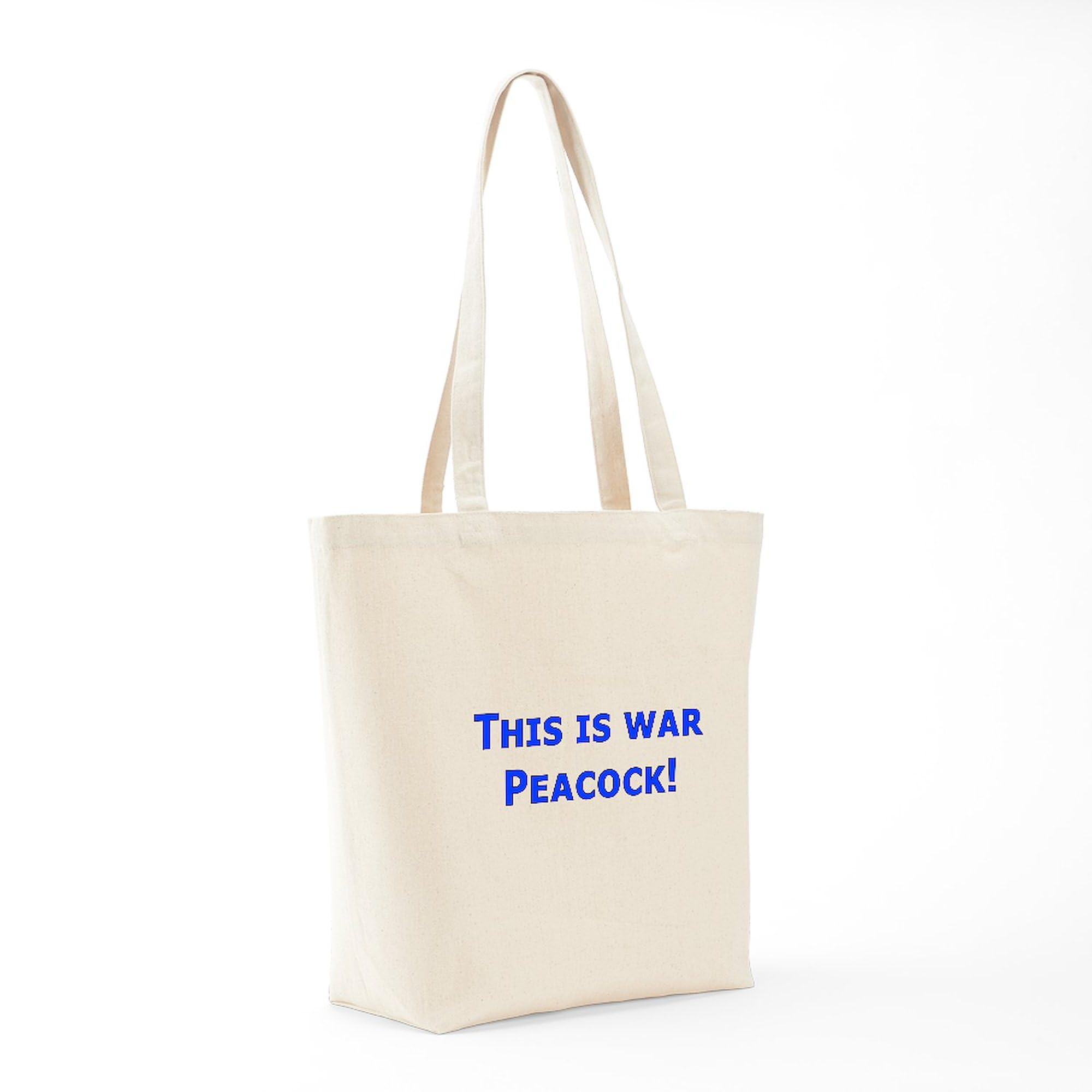 War Peacock Clue Tote Bag - Natural Canvas Reusable Shopping Bag for Groceries, Beach & Everyday Use | Eco-Friendly & Durable