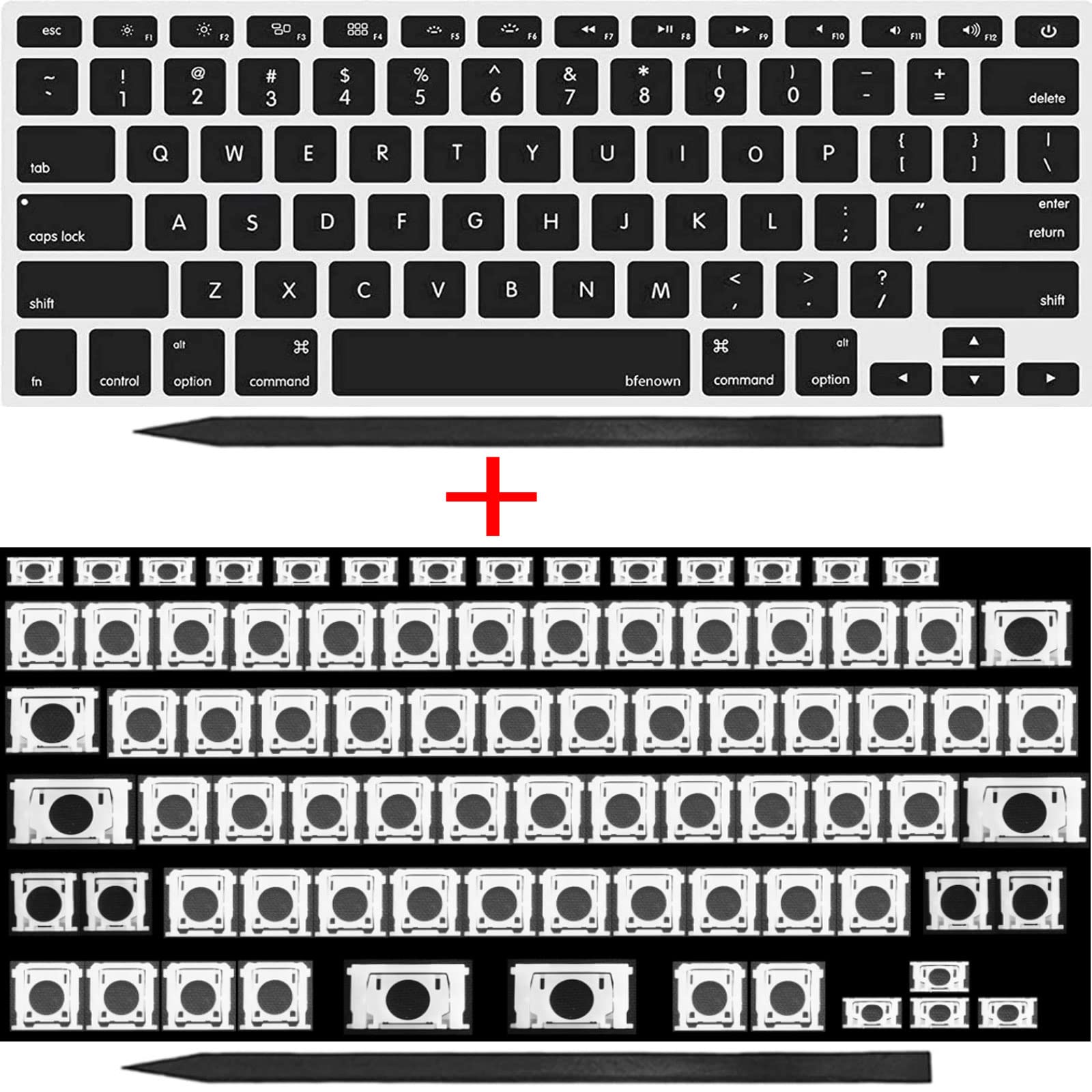 MacBook Pro & Air Replacement Keycaps Set - Compatible with 13