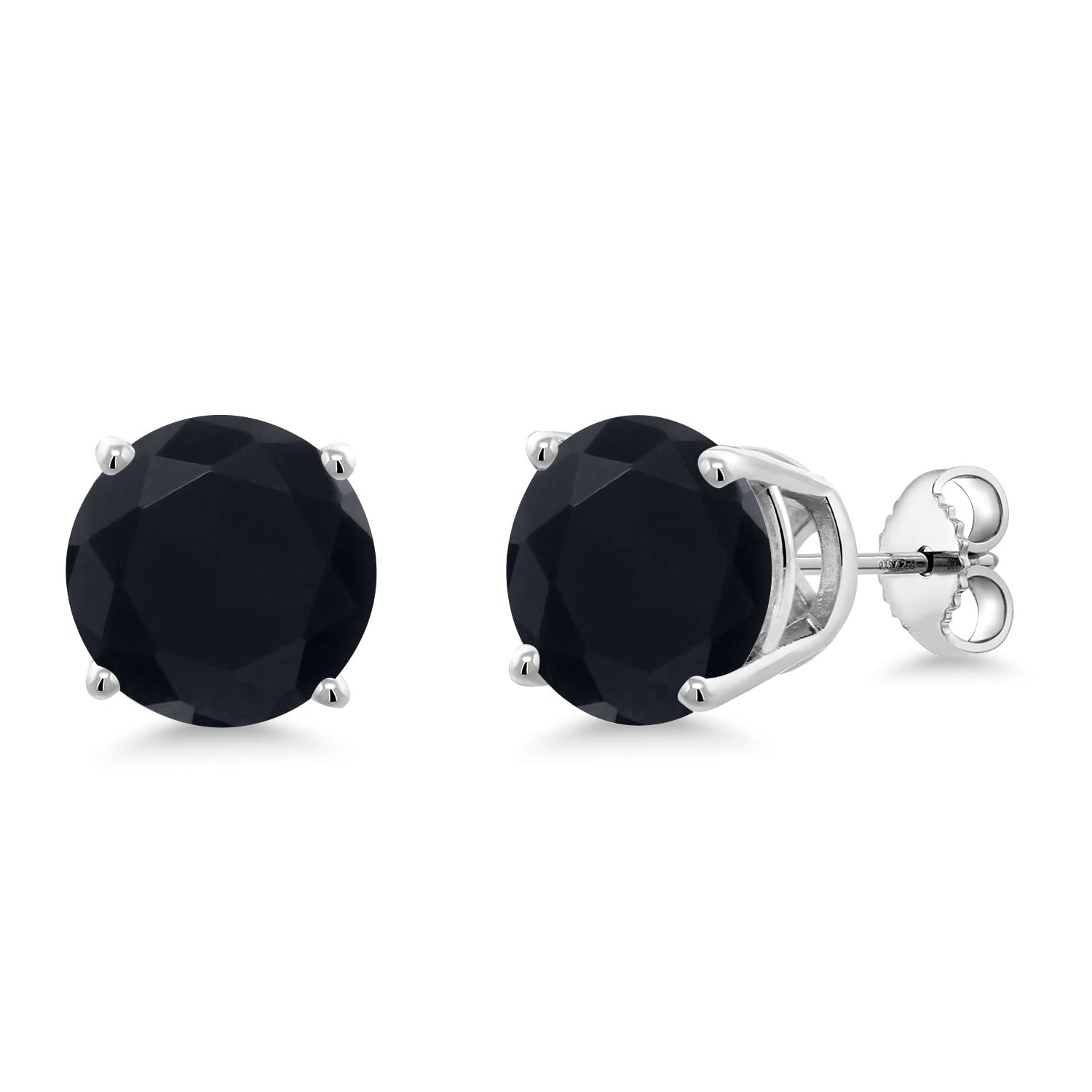Gem Stone King 10MM Round Birthstone Stud Earrings for Women & Men | 925 Sterling Silver Fine Jewelry | Perfect Gift for Mom, Wife, Her | Anniversary, Birthday, Christmas Present