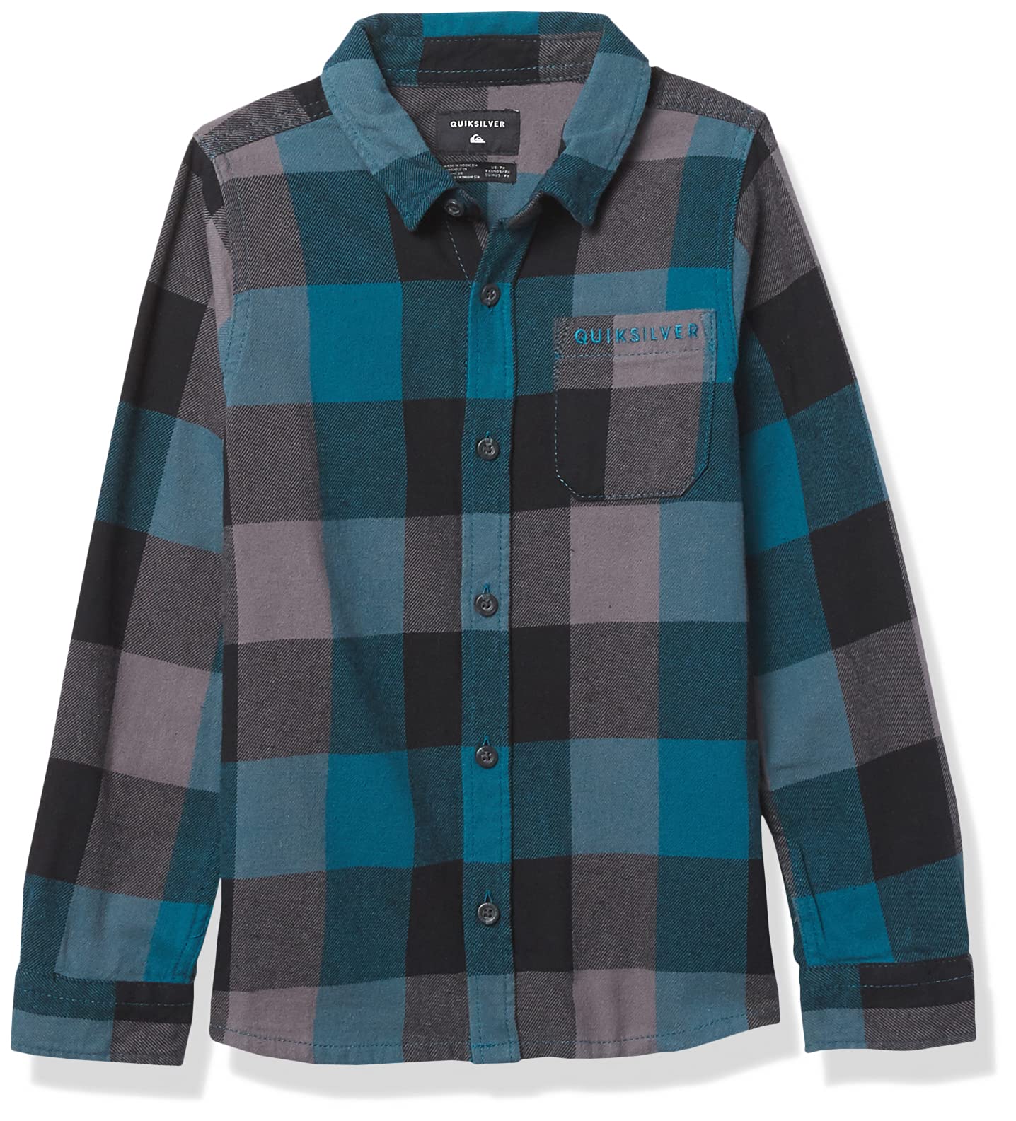 Quiksilver Boys' Woven Shirt - Breathable Cotton Short Sleeve Button Up for Kids - Perfect for School, Beach & Summer Outdoor Activities