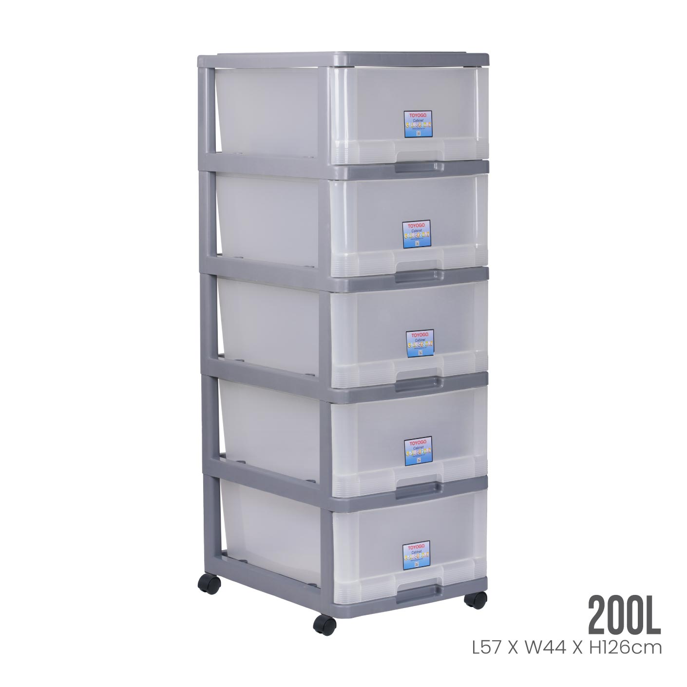 5-Tier Menton Rolling Drawer Organizer with Wheels (Model 807 5) - Perfect for Bedroom, Closet, Office & Kitchen Storage Organization