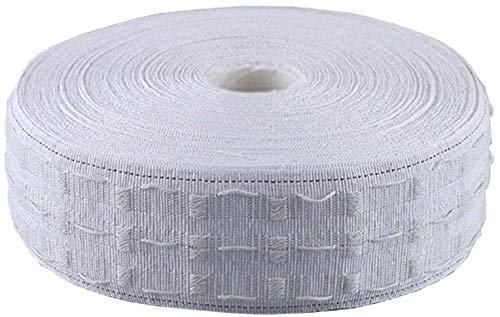 Kaptin Curtain Header Tape - 7cm x 25m Wide White Pencil Pleat Curtain Tape for Detachable Drapes | Perfect for Home Decor, Window Treatments & DIY Curtain Projects