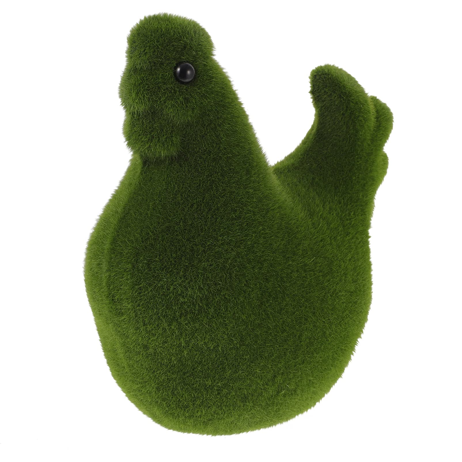 BESPORTBLE Green Fuzzy Flocked Chicken Figurines - Spring Holiday Decor, Artificial Moss Animals for Garden, Indoor Table, Home & Kitchen Shelf Decoration | Easter Centerpiece, Farmhouse Decor, Party Tabletop Display