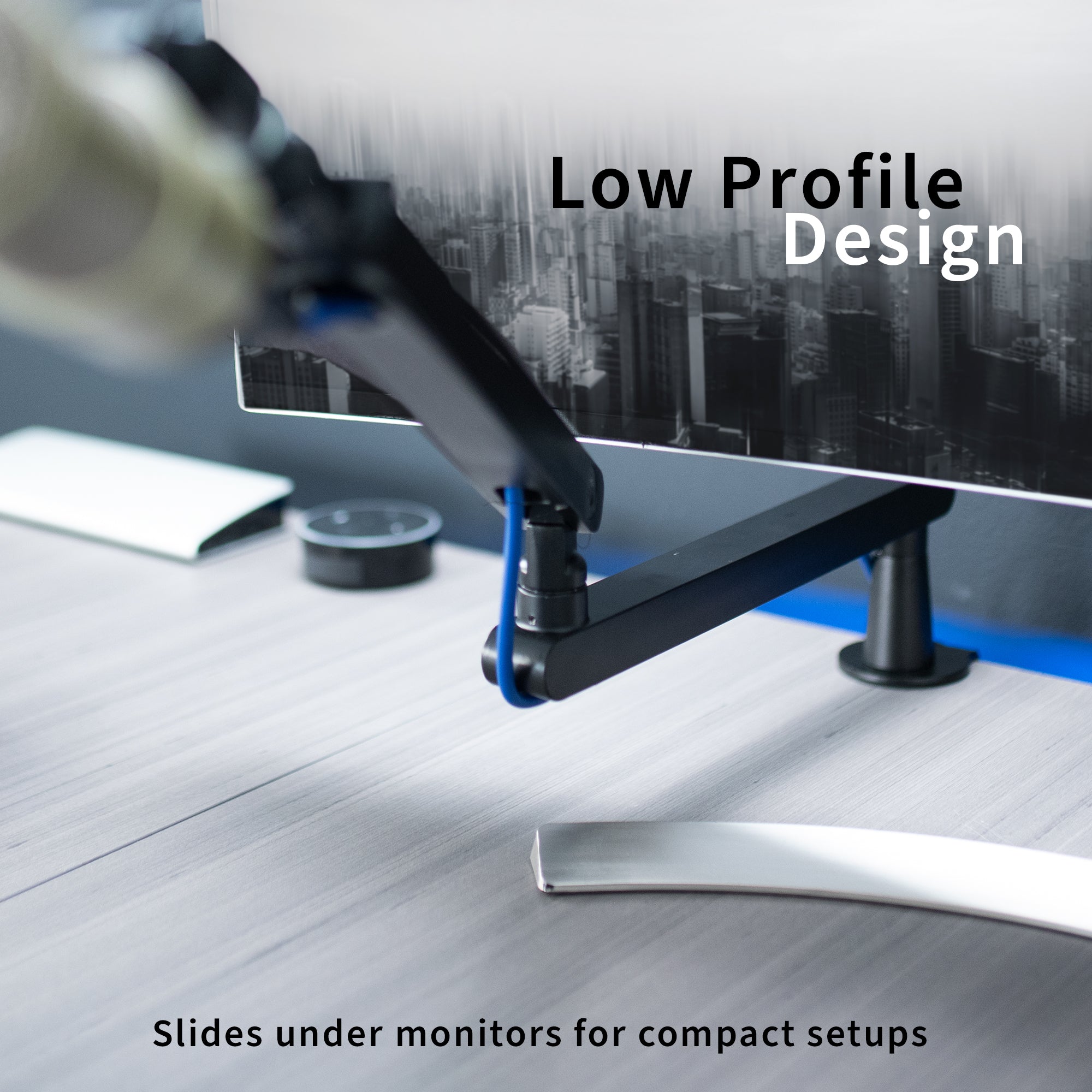 Low Profile Microphone Desk Mount Stand - Adjustable Boom Arm for Podcasting, Streaming & Recording - Perfect for Home Studio, Gaming & Voice Overs