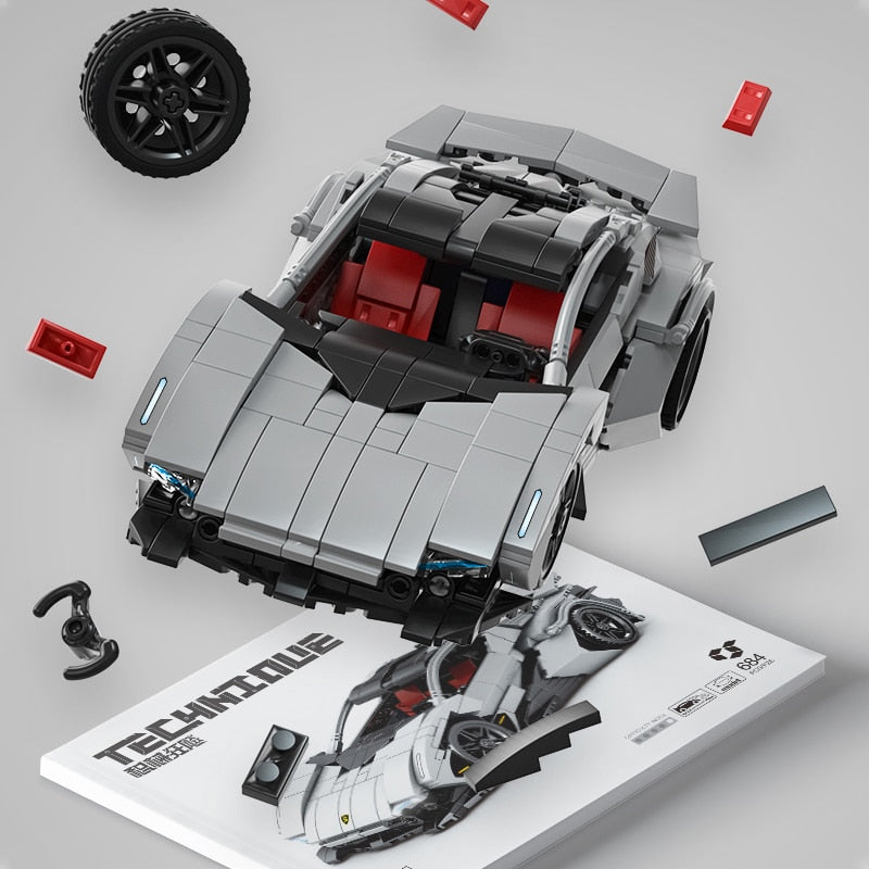 SY BLOCK Technical Lamborghini Pull Back Toy Car - 1:24 Scale Diecast Model with Inertia Power - Perfect for Kids' Birthday Gifts & Car Collectors Display