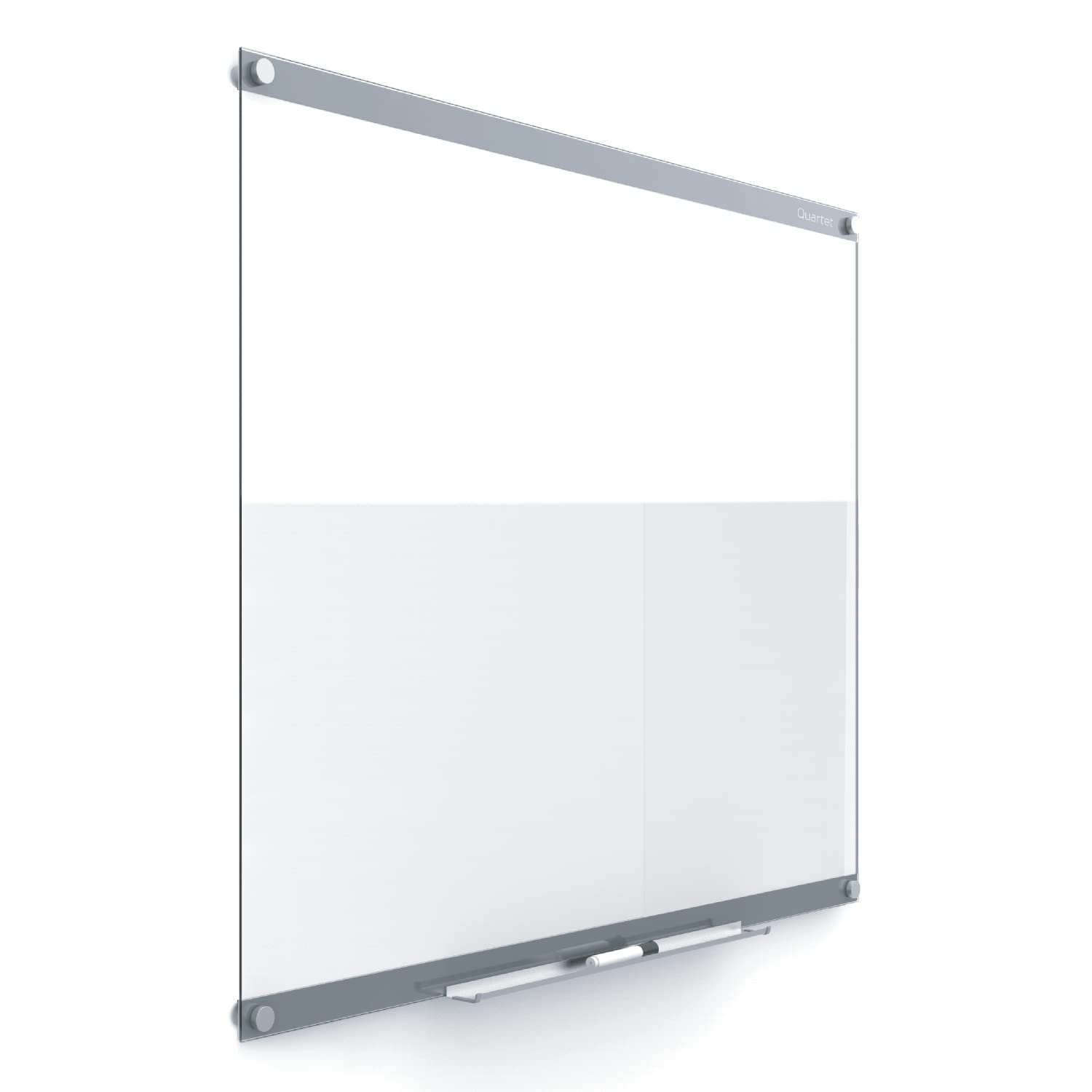 Quartet 3' x 2' Magnetic Glass Whiteboard - Dry Erase Board with Customizable Templates & Infinity White Surface (GI3624) - Perfect for Office Meetings, Classroom Teaching, and Home Organization