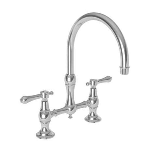 Premium Kitchen Bridge Faucet in Satin Brass (PVD) - Model 9457 - Chesterfield Collection - Perfect for Farmhouse & Vintage Style Kitchens
