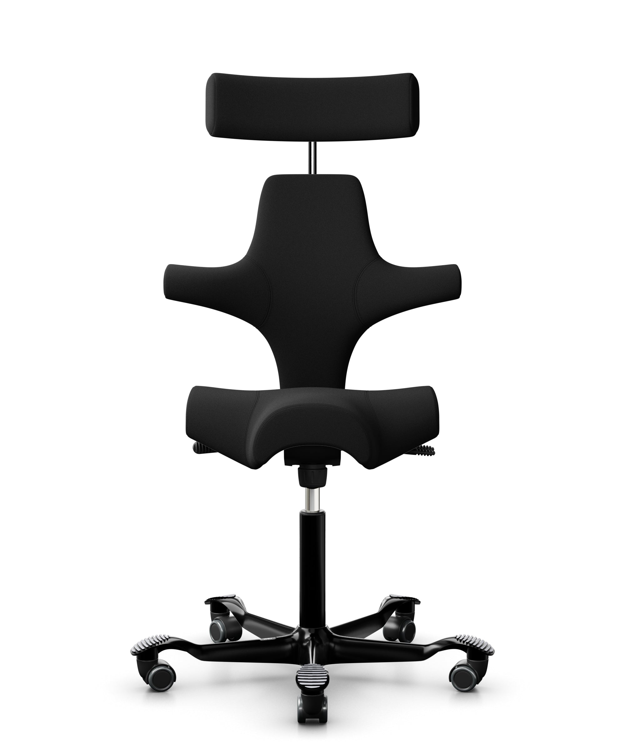 HÅG Capisco 8107 Ergonomic Office Chair - Adjustable Mesh Back Support, Fabric Seat, Black - Perfect for Home Office, Gaming & Workspace Comfort