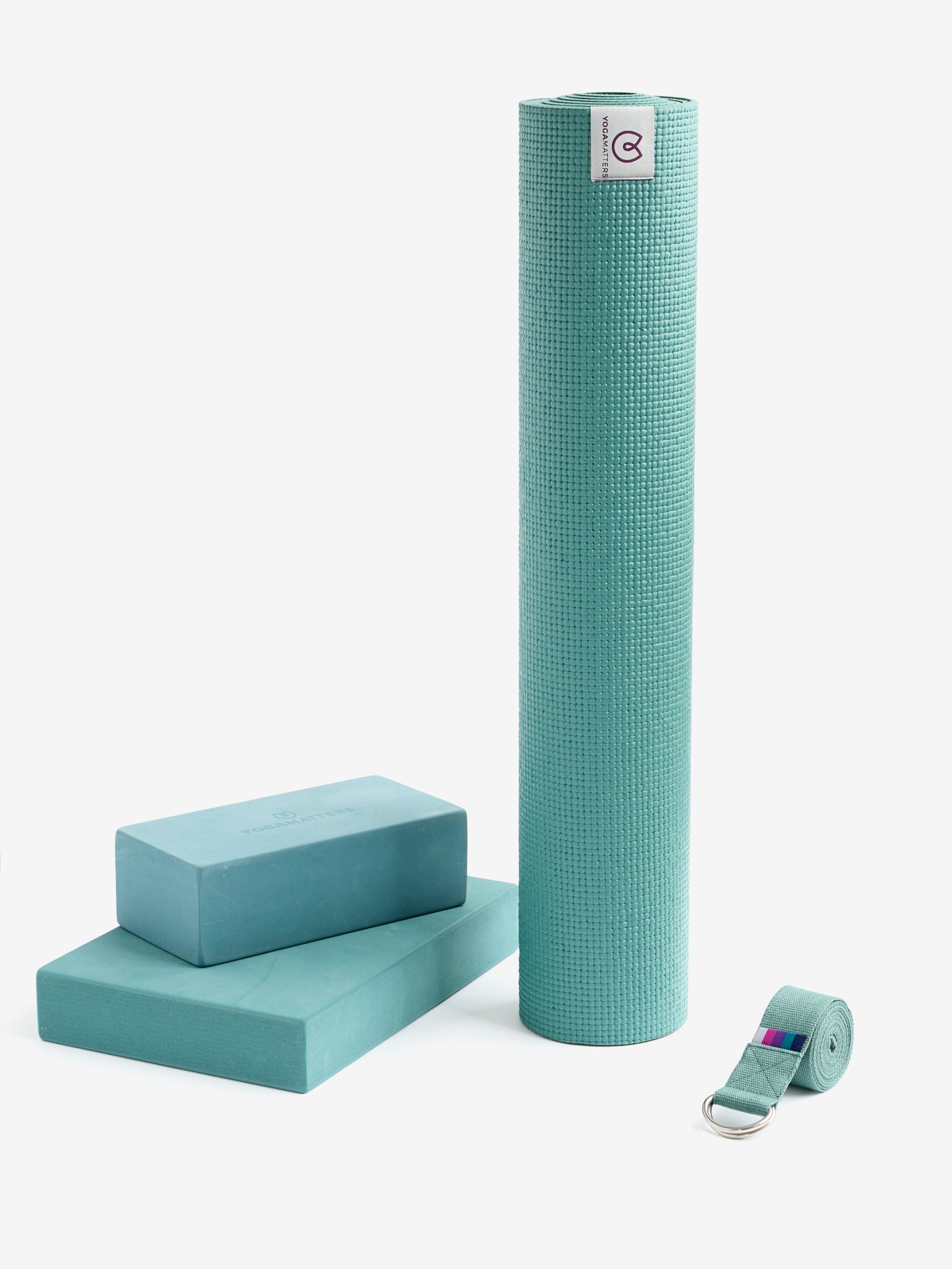 Yogamatters Beginners Starter Yoga Kit - Complete Set for Home & Studio Practice - Perfect for Yoga, Meditation, and Stretching Exercises