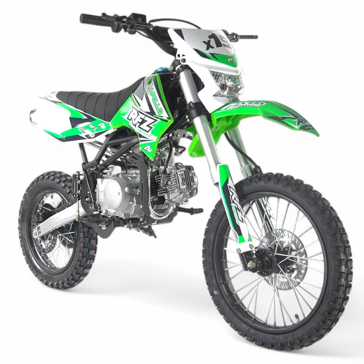 Apollo X19 125cc Dirt Bike with LED Headlight - Off-Road Motorcycle for Adults & Teens - Perfect for Trail Riding, Motocross & Backyard Adventures