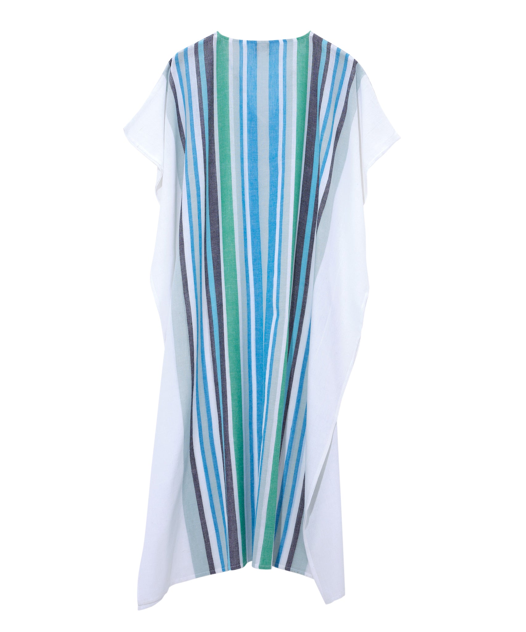Stylish Tropic Stripe Maxi Caftan Dress for Women - Lightweight Summer Beach Cover Up, Poolside Lounge & Vacation Wear