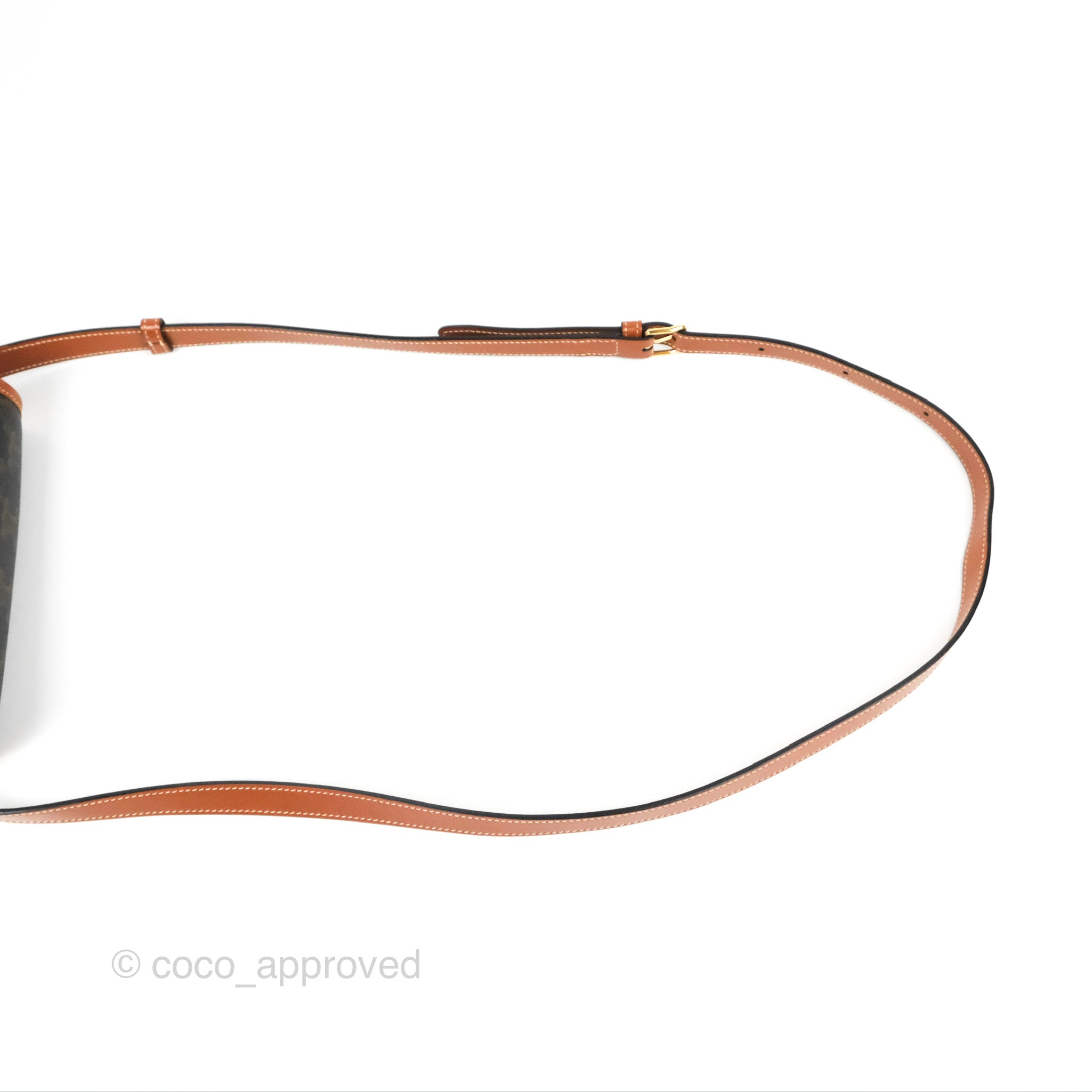 Celine Medium Triomphe Canvas Folco Bag in Tan - Luxury Crossbody Handbag for Women, Perfect for Work, Travel & Everyday Use