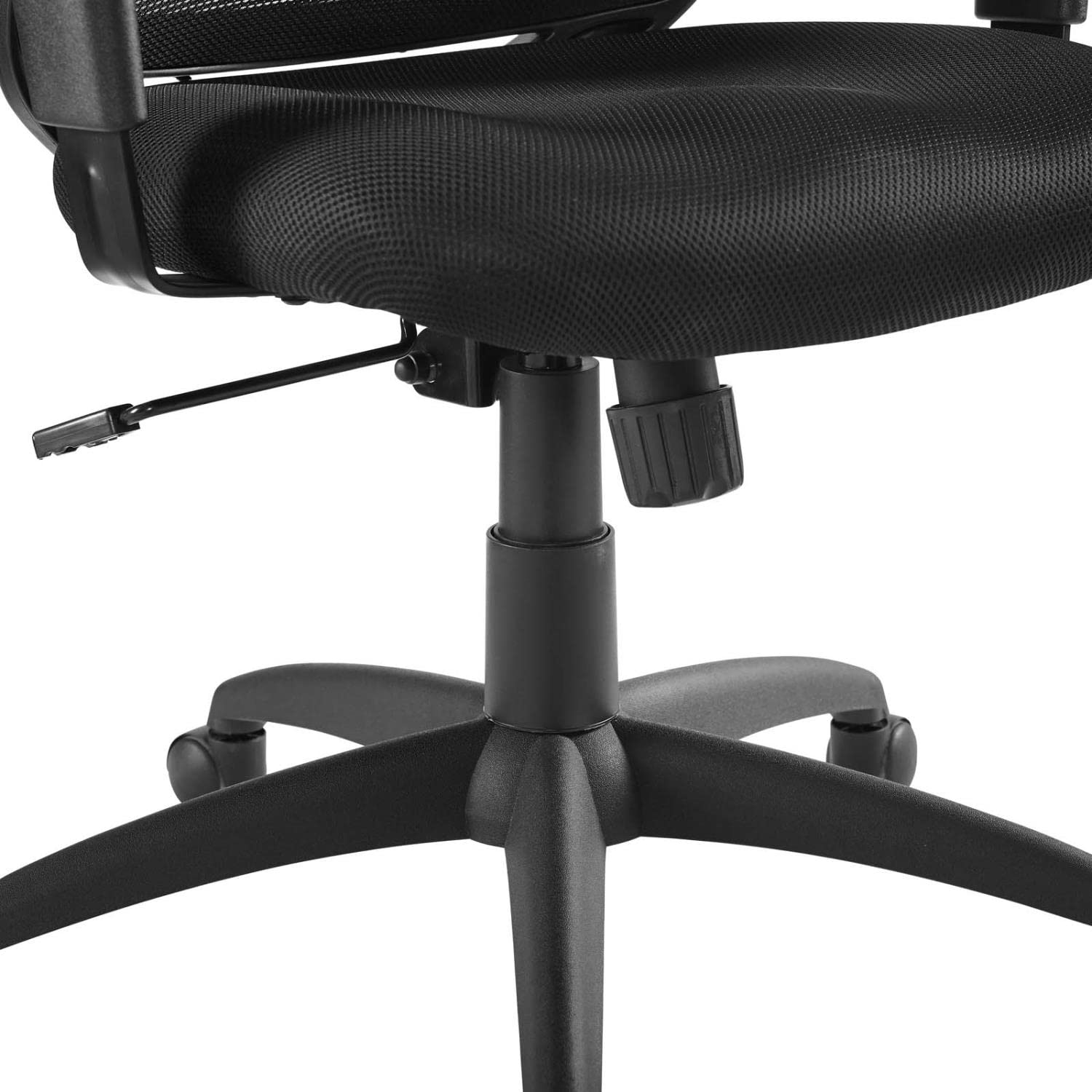 Modway Forge Mesh Adjustable Swivel Office Chair - Ergonomic Computer Desk Chair with Lumbar Support, Black - Perfect for Home Office, Gaming & Workspaces