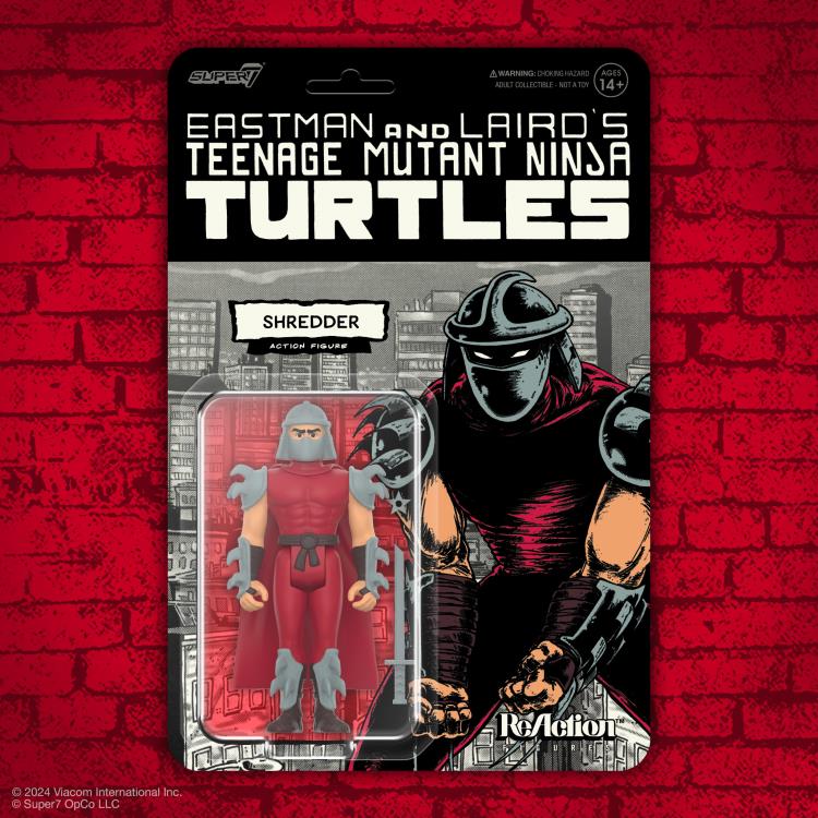 ReAction Teenage Mutant Ninja Turtles Shredder Action Figure (Comic Color) - Collectible Toy for TMNT Fans & Comic Book Enthusiasts | Perfect for Display, Play & Nostalgic Gift Giving