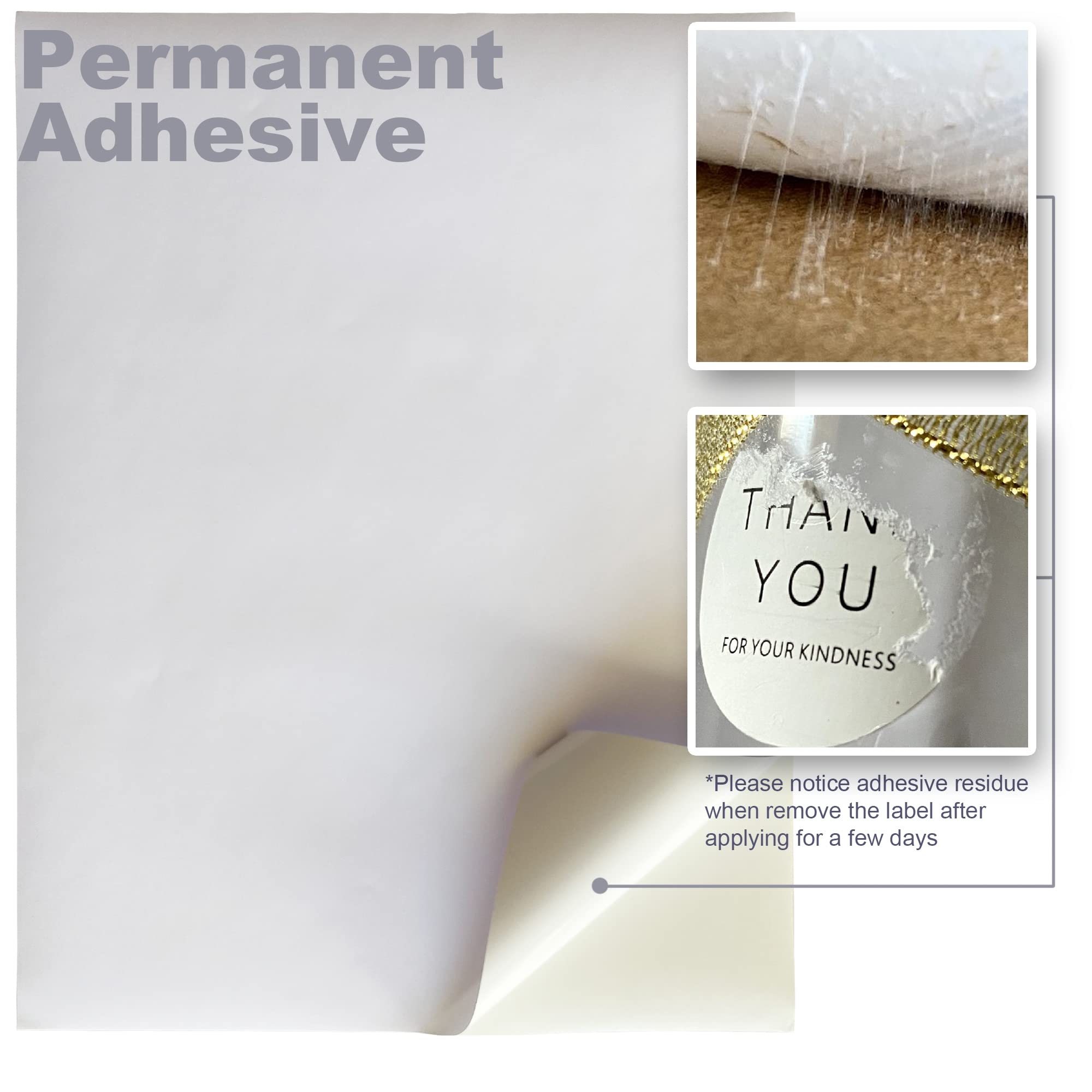 Premium White Matte Printable Vinyl Sticker Paper - Waterproof Full Letter Size (8.5