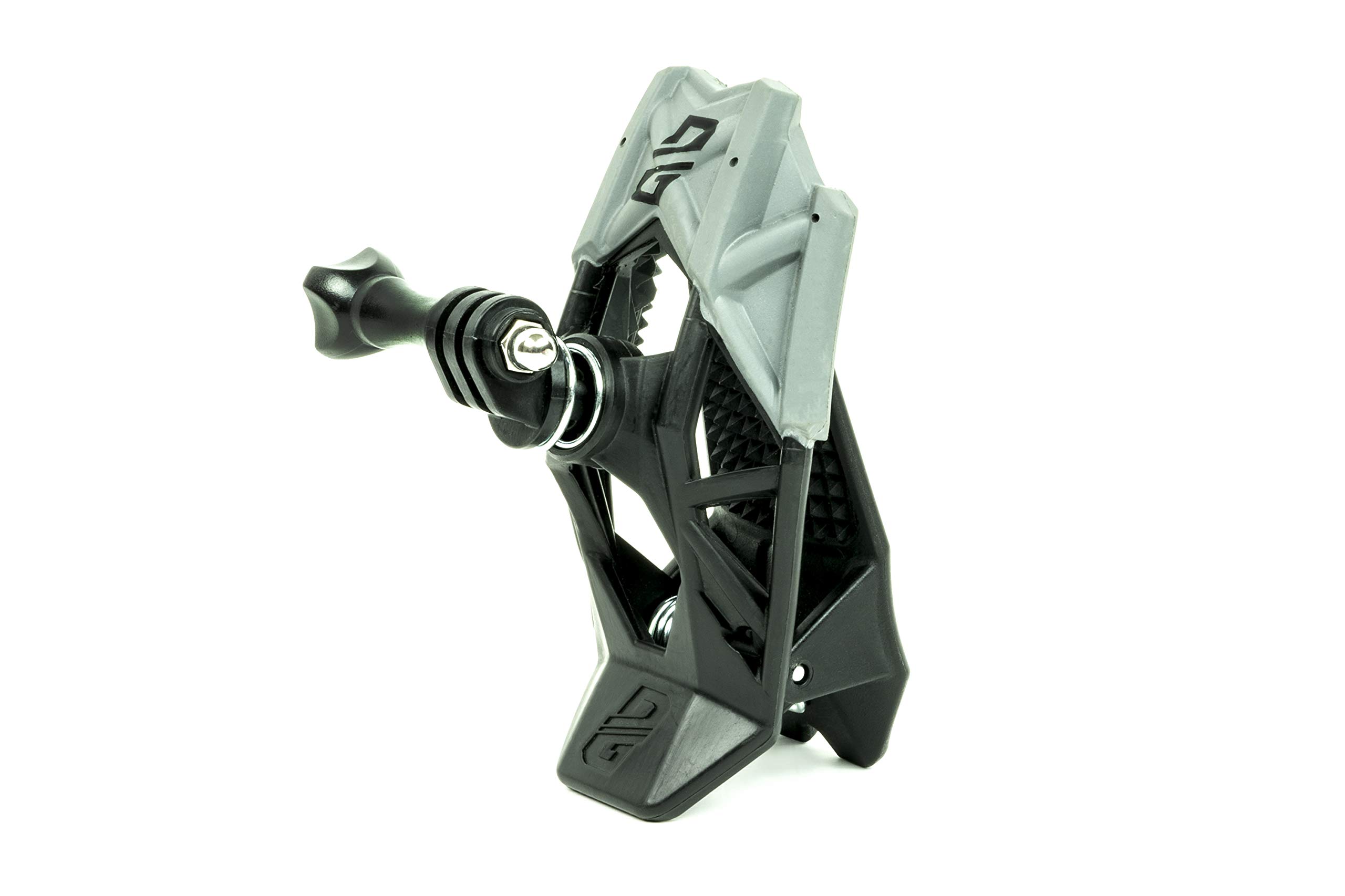 Dango Design Gripper Mount - Universal Clamp Mount for GoPro, Action Cameras - Motorcycle, Powersports Helmet Accessories - Stealth Black - Perfect for Adventure Sports, Vlogging & Outdoor Activities