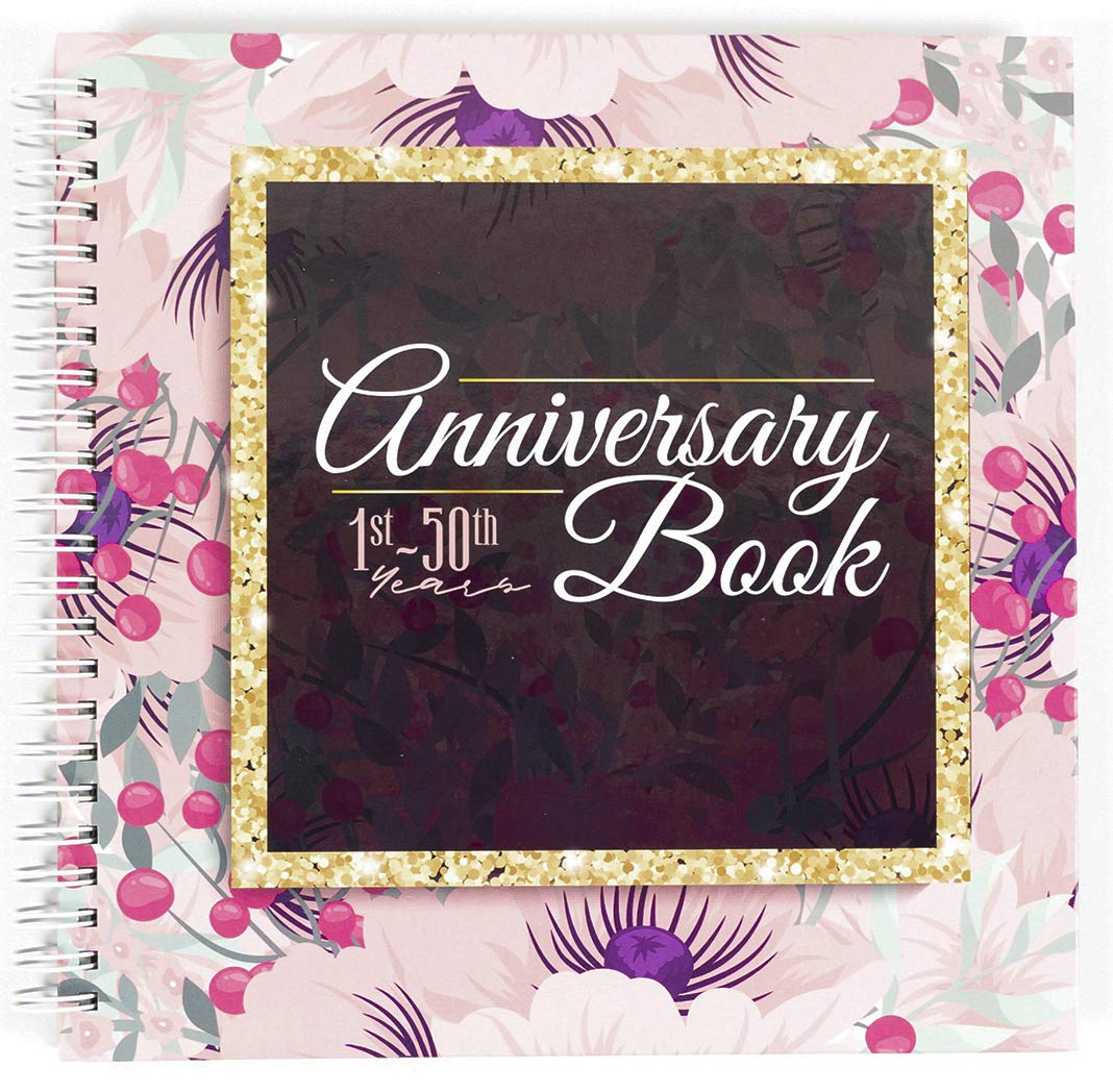50th Wedding Anniversary Book - Hardcover Memory Album for Couples to Document 1st to 50th Anniversary Years | Romantic Gift for Husband & Wife | Perfect for Wedding Anniversaries, Vow Renewals & Special Occasions