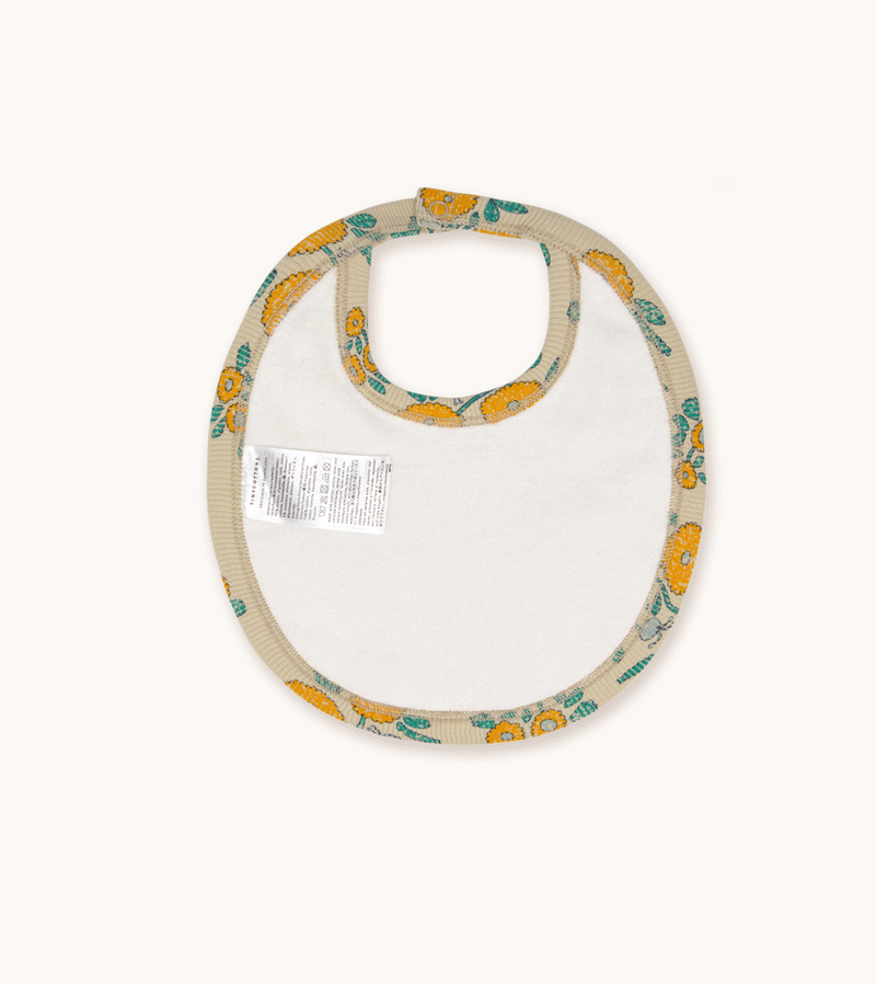 Tinycottons Baby Flower Bib - Soft Cotton Drool Bibs for Infants & Toddlers - Perfect for Feeding, Teething, and Everyday Use