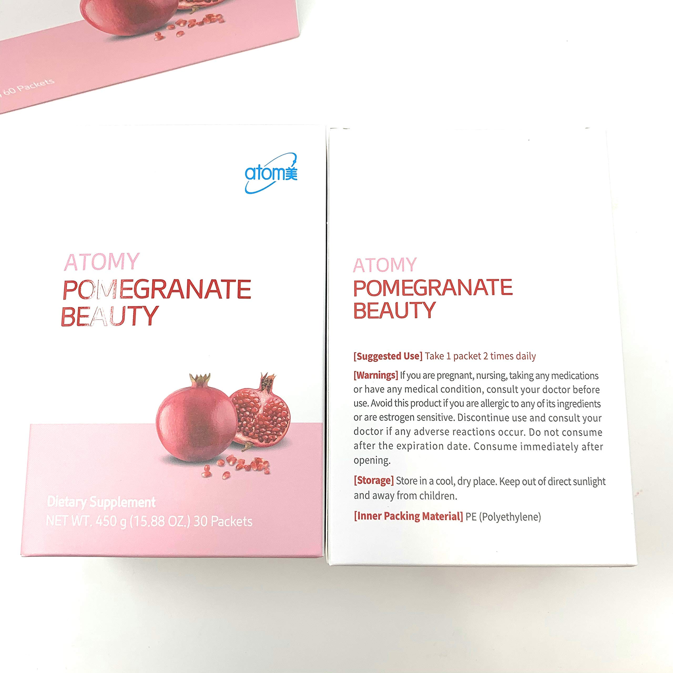 Atomy Pomegranate Beauty Jelly Sticks - 60 Sticks (900g/31.75 oz) - Antioxidant-Rich Korean Skincare for Glowing Skin - Perfect for Travel & Daily Beauty Routine