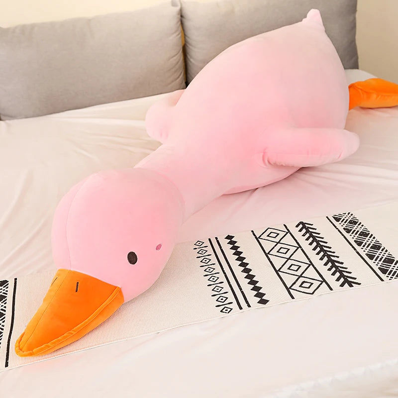 Big White KAWAI Plush Duck Toy - Cute Sleeping Pillow, High Quality Stuffed Animal, Funny Sweet Gift for Friends & Kids | Perfect for Bedtime, Nursery Decor, and Birthday Presents