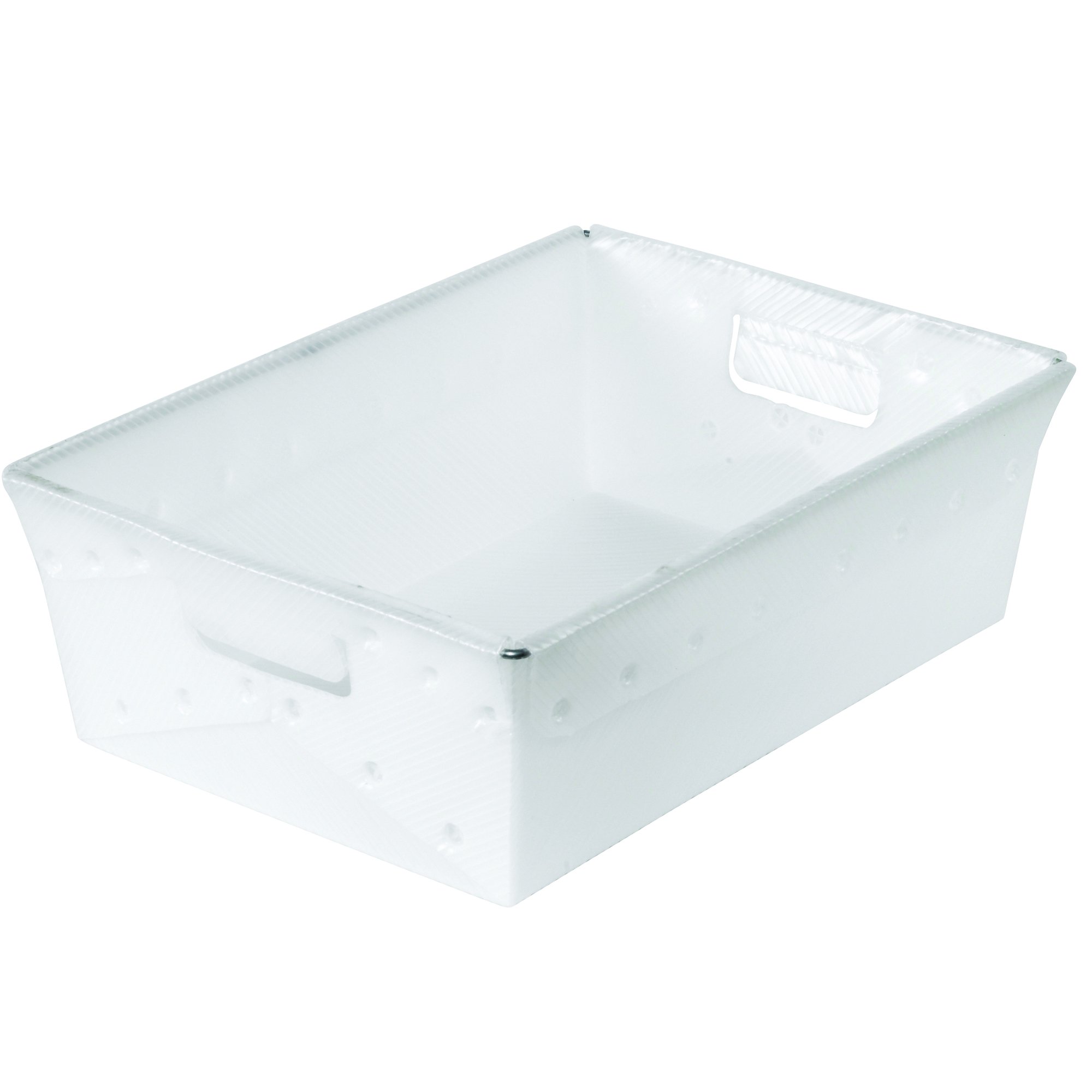 Aviditi 6-Pack White Plastic Stackable Storage Bins 18x13x6 Inches - Organize Home, Office & Warehouse Supplies | Perfect for Shelving, Closet & Garage Storage