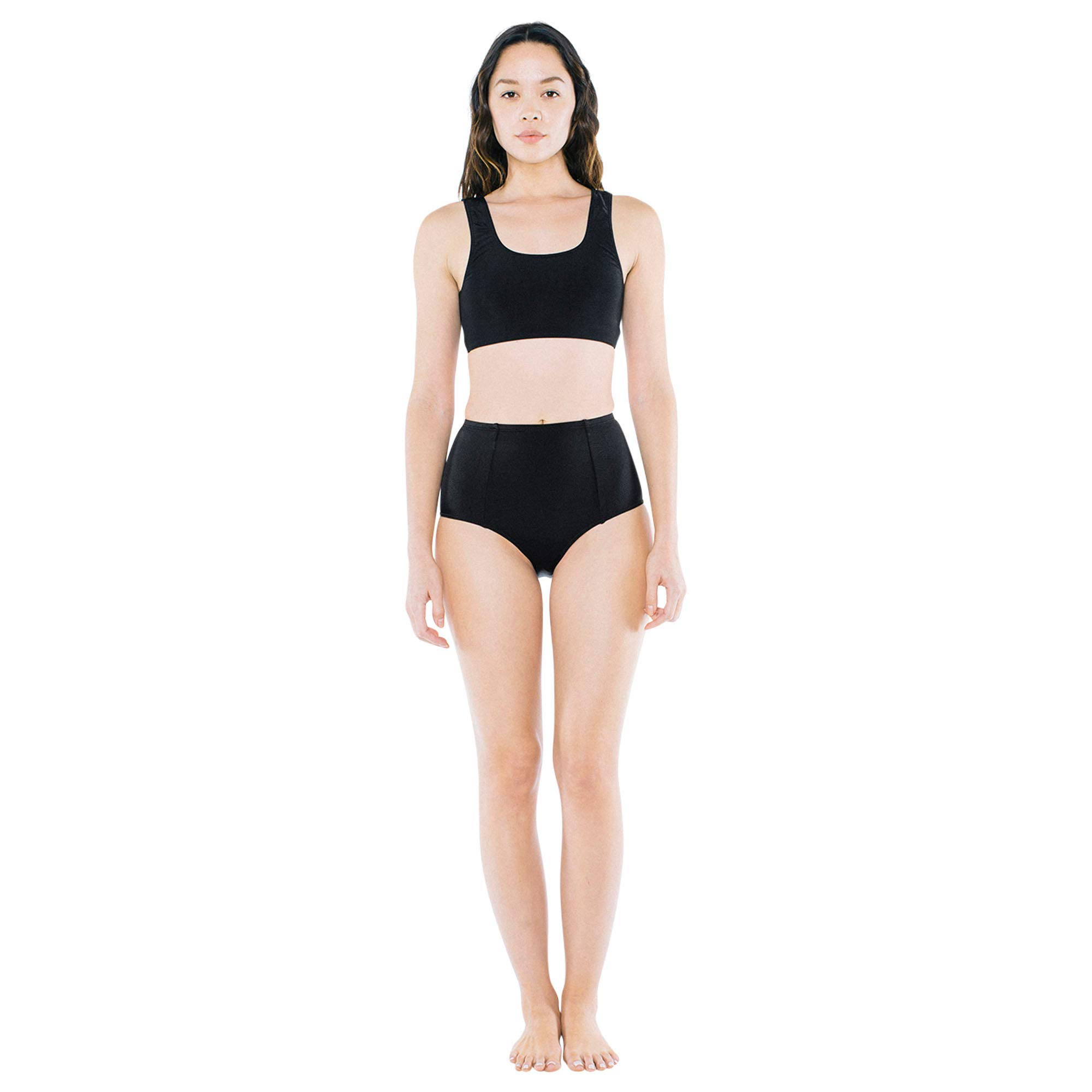 American Apparel Women's High-Waist Bikini Bottom - Comfortable Swimwear for Beach, Pool & Summer Vacations