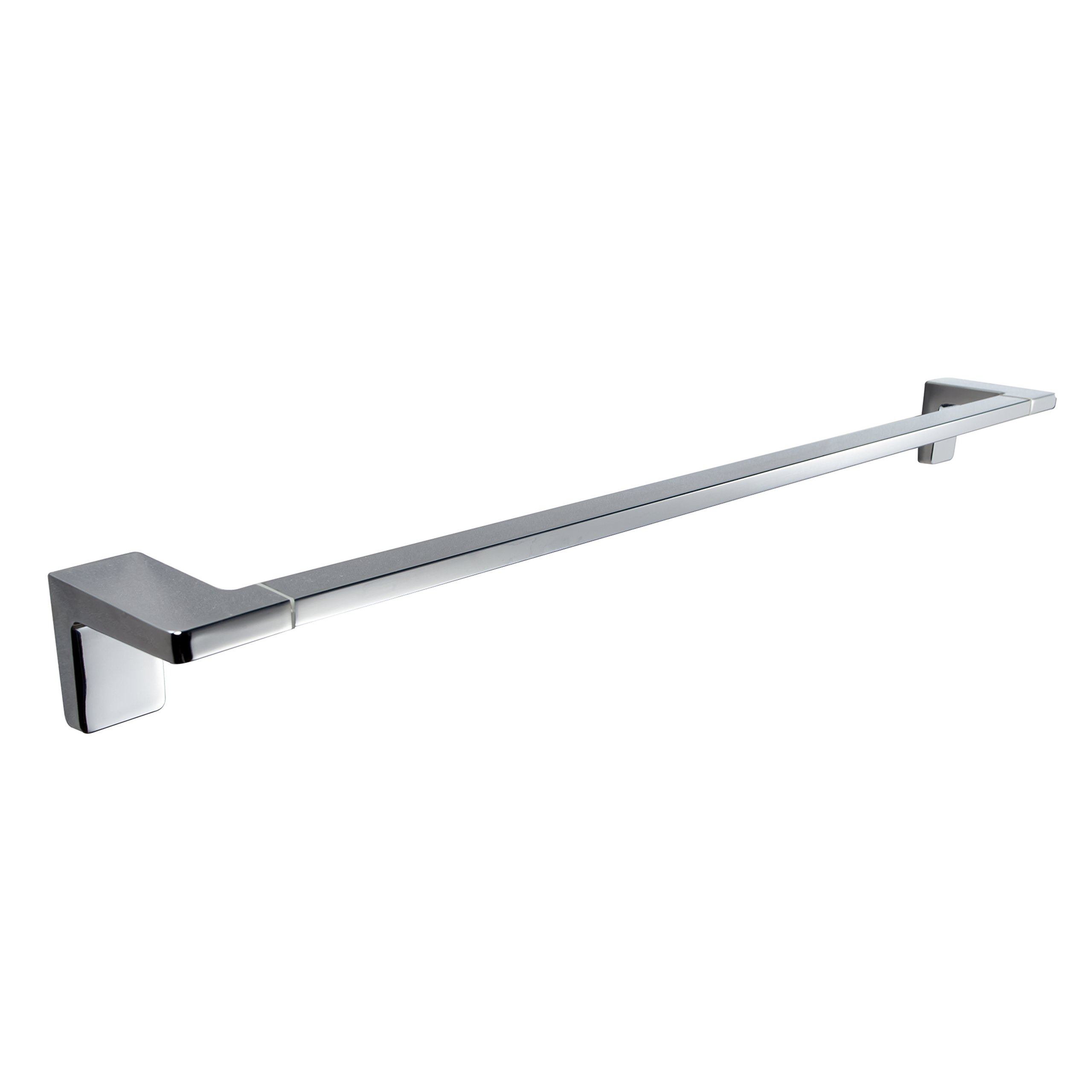 Polished Chrome Large Towel Bar Holder - Bathroom Organizer & Accessories for Spa-Like Luxury | Perfect for Modern Bathrooms, Guest Suites & Hotel Style Decor